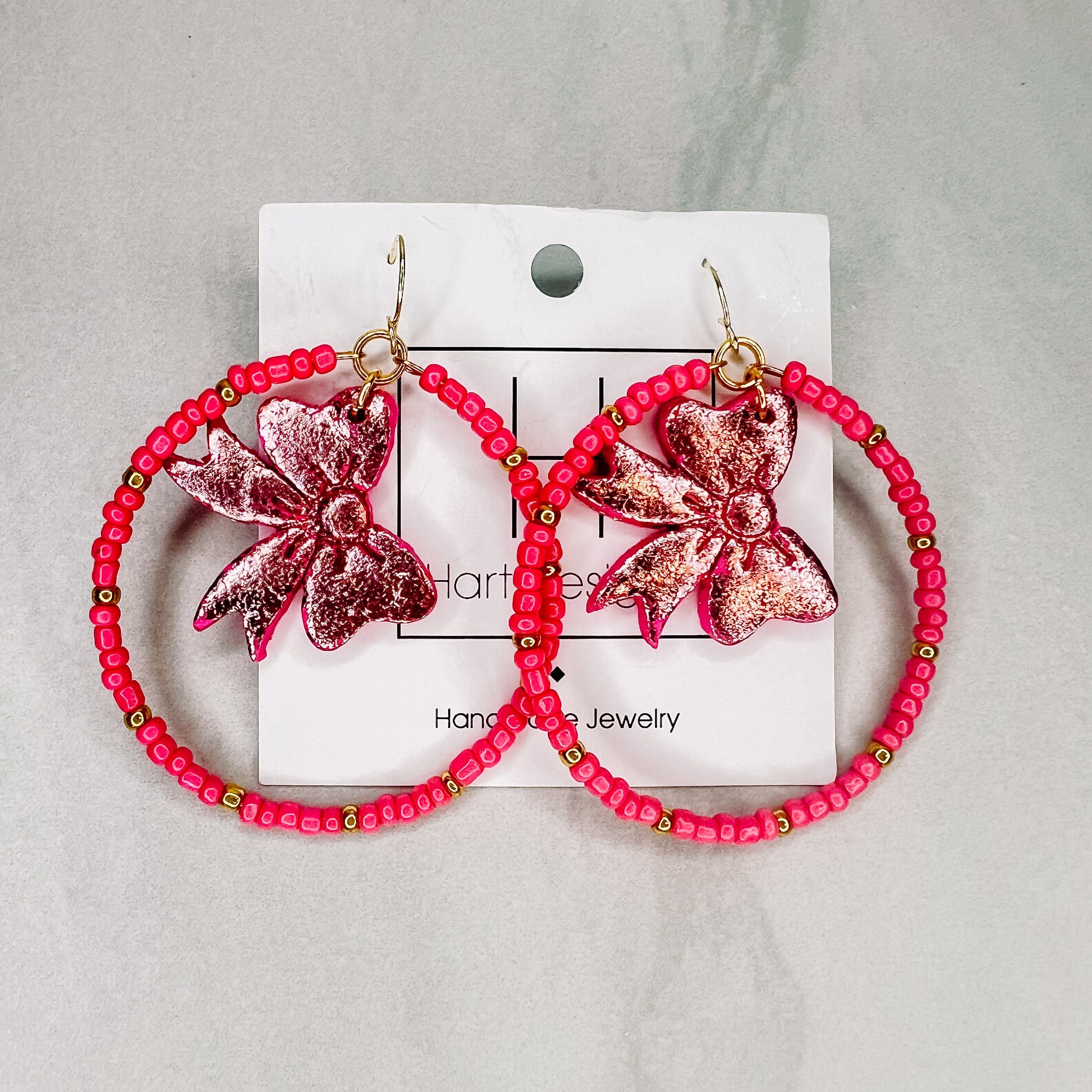 Bow and Blush Earrings