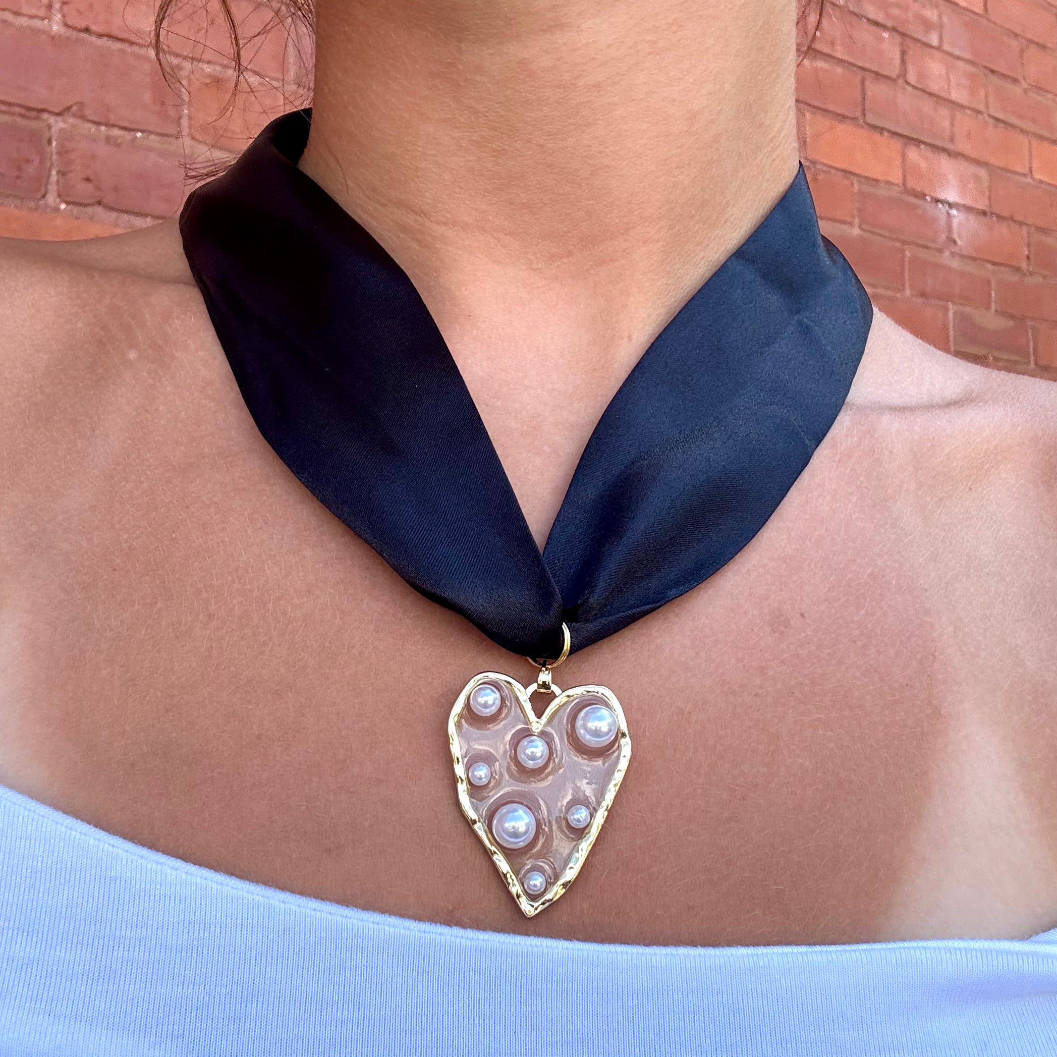 Back In Black Scarf Necklace