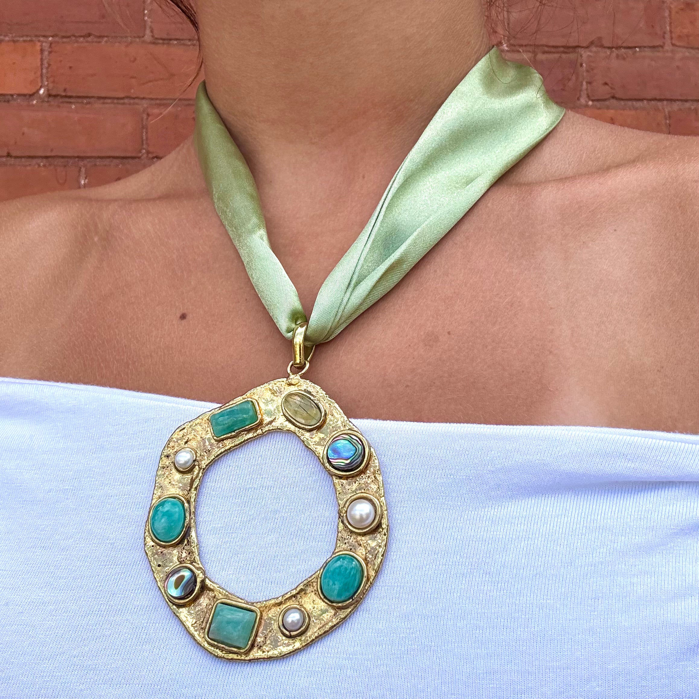 Twilight Garden Scarf Necklace