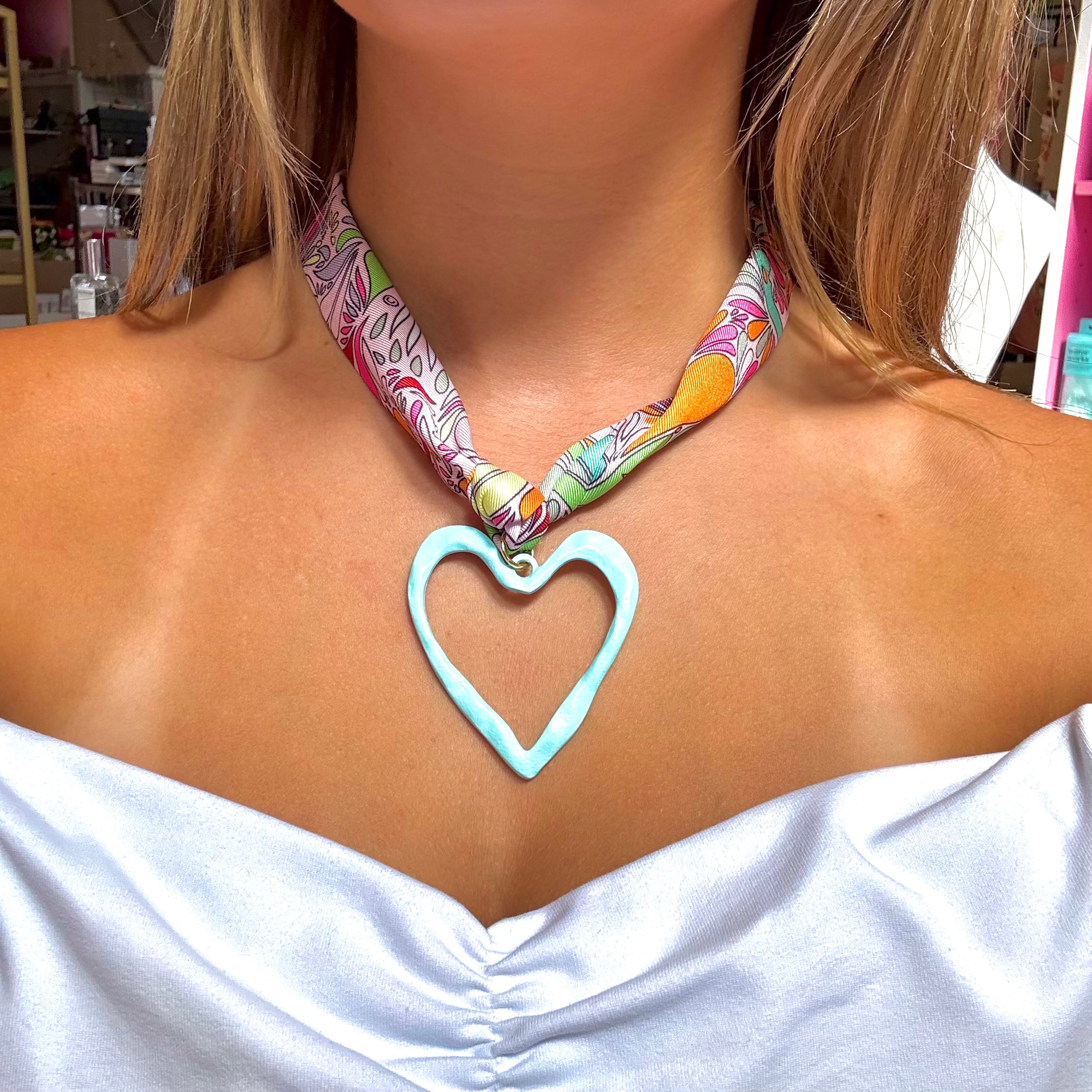 Blue My Mind Scarf Necklace