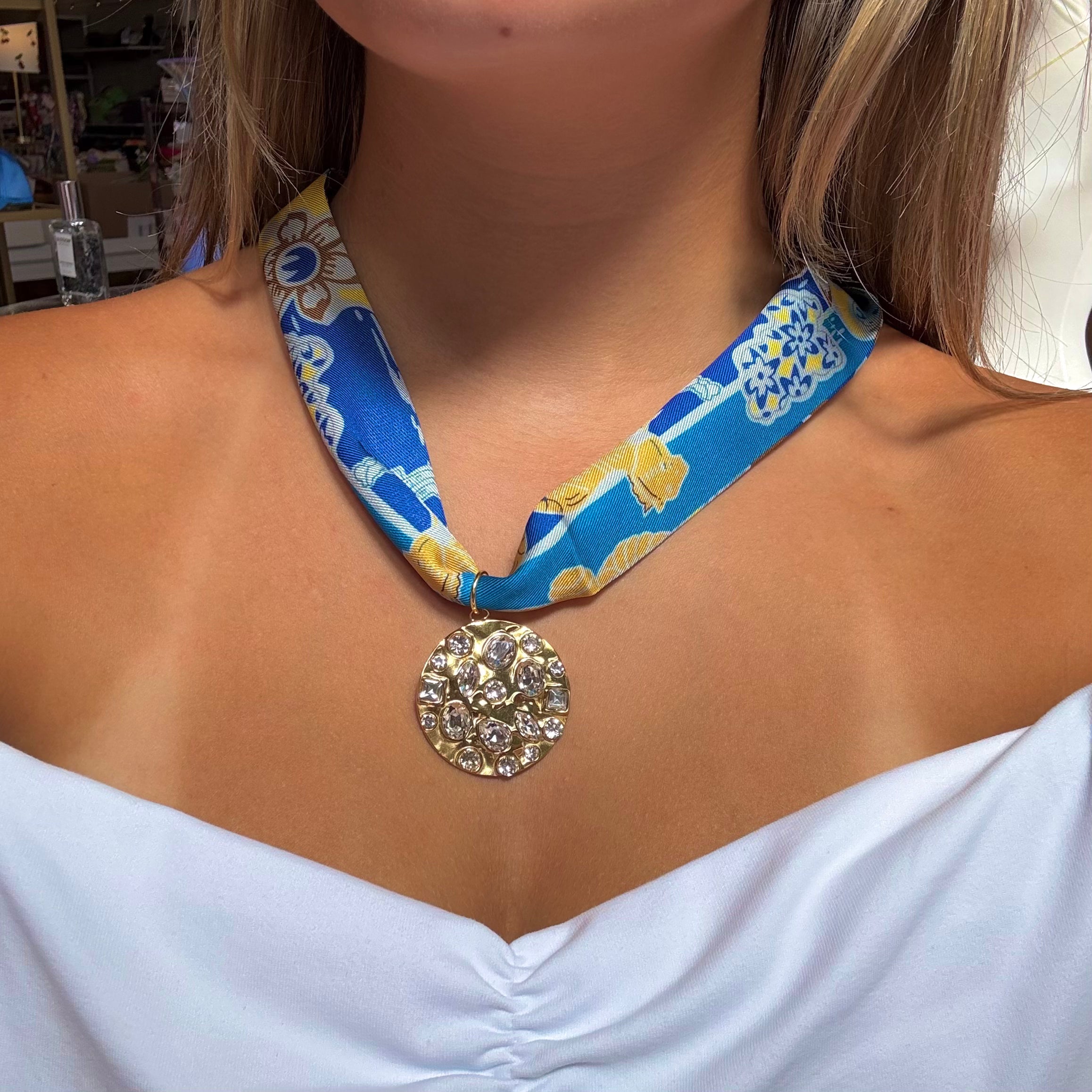 Circle Back Scarf Necklace