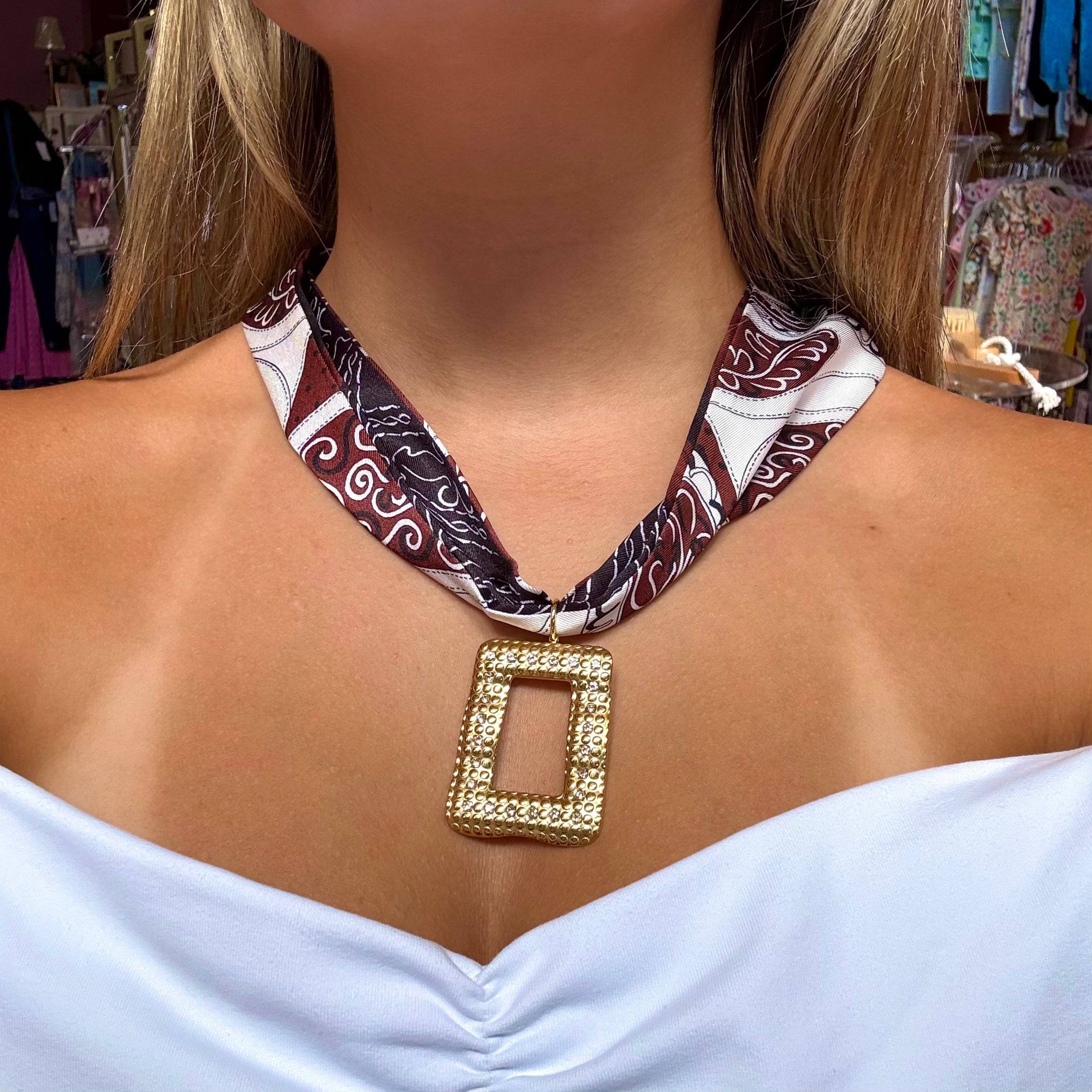 Grounded Glow Scarf Necklace