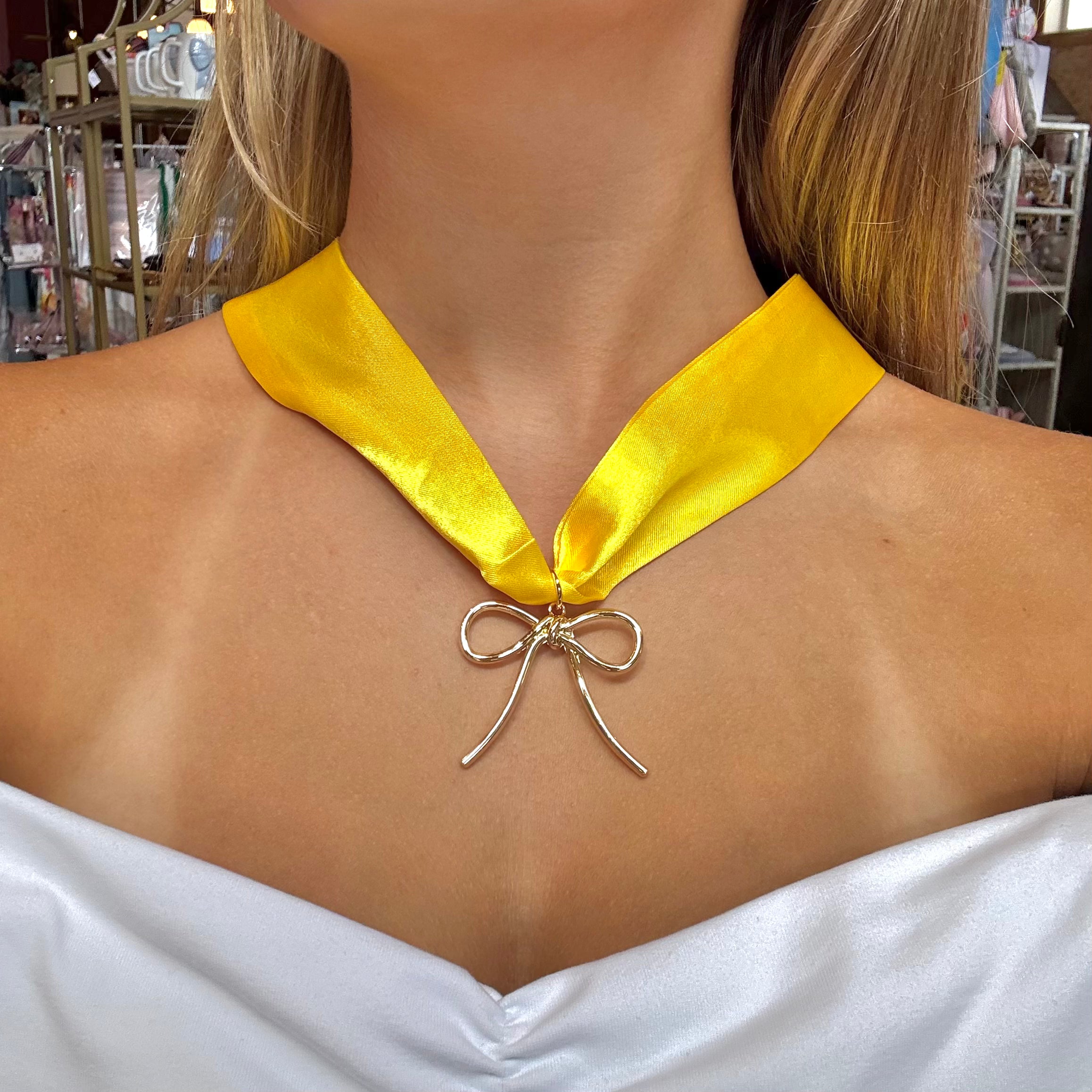 Sunshine and Silk Scarf Necklace