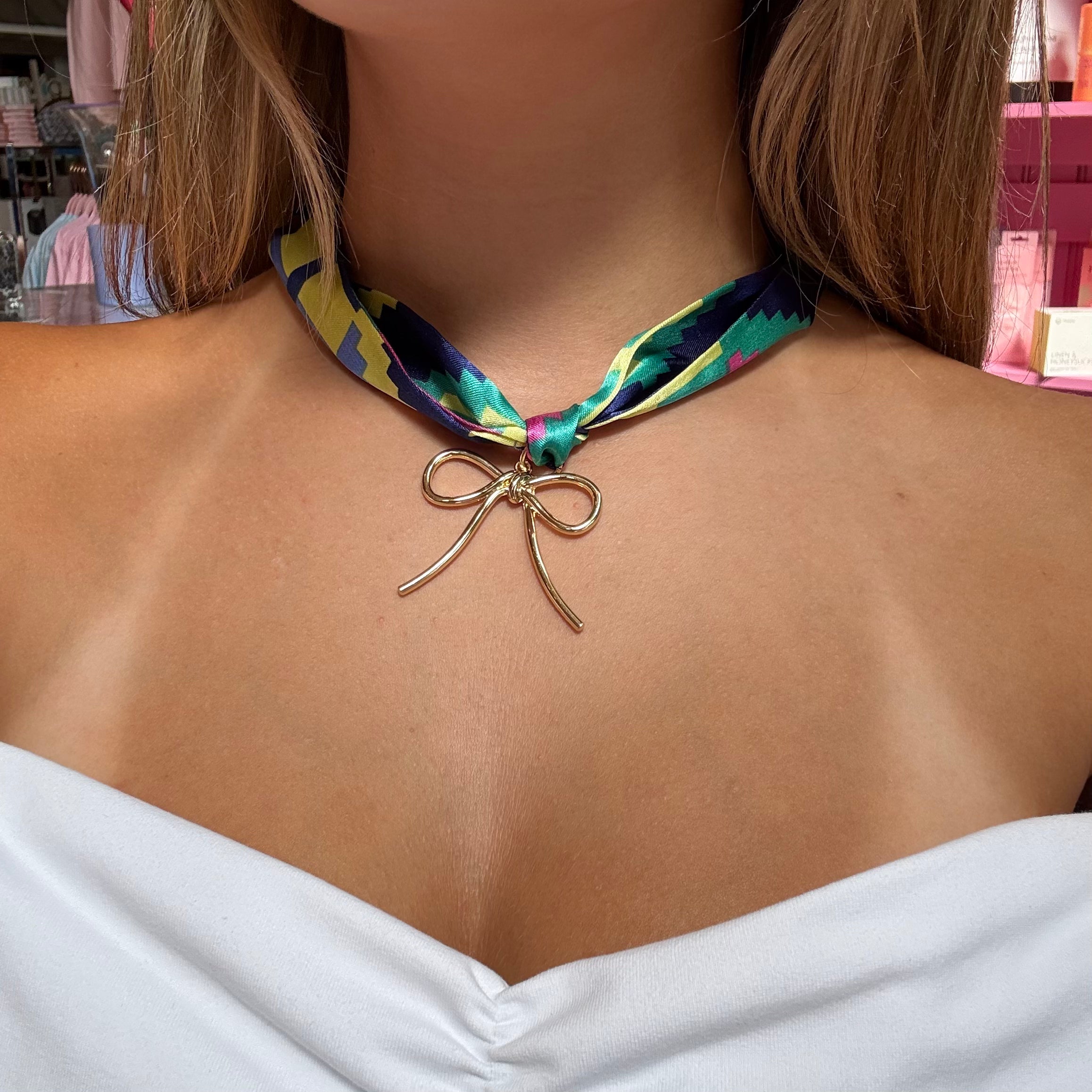 Joyful Bow Scarf Necklace