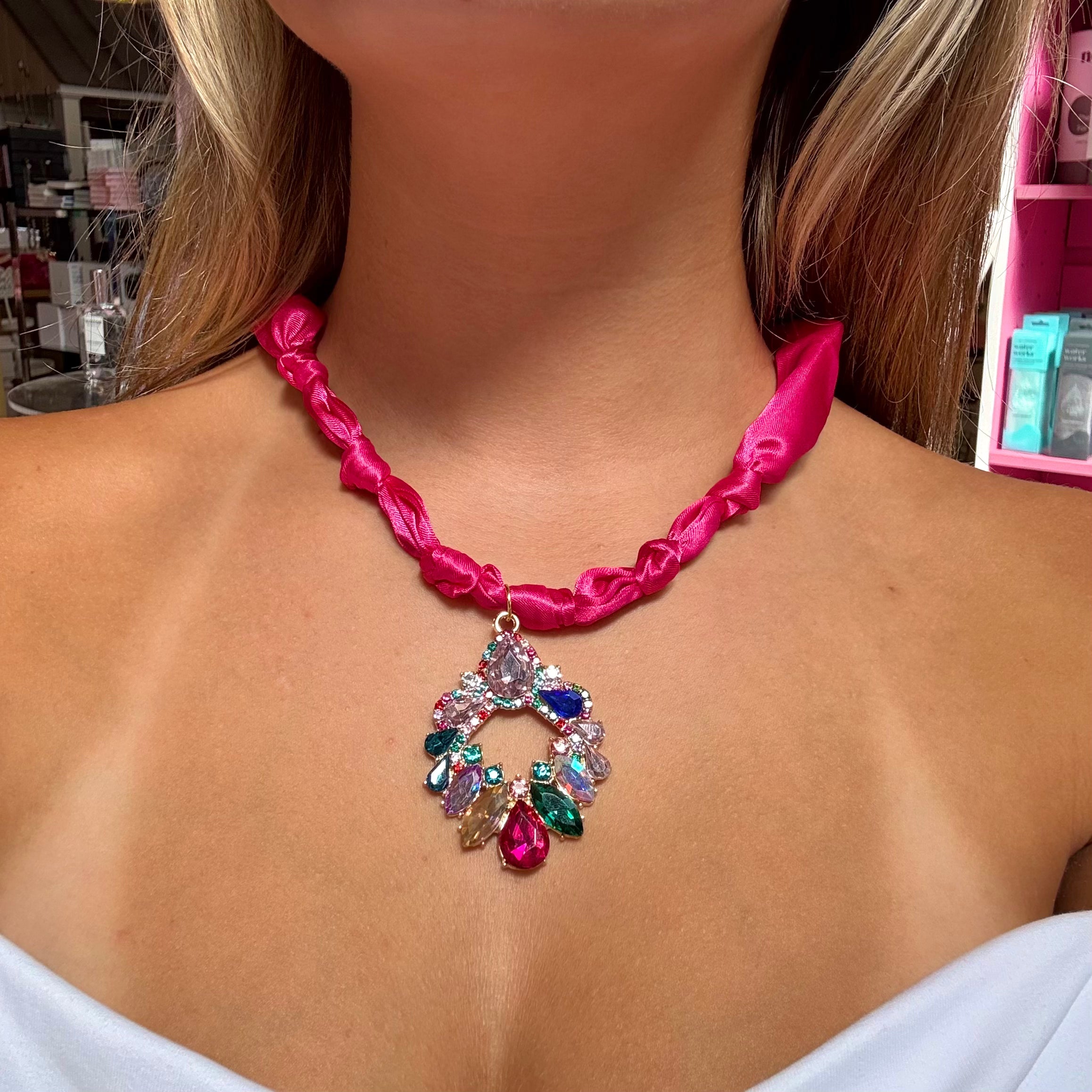 Bejeweled Barbie Scarf Necklace