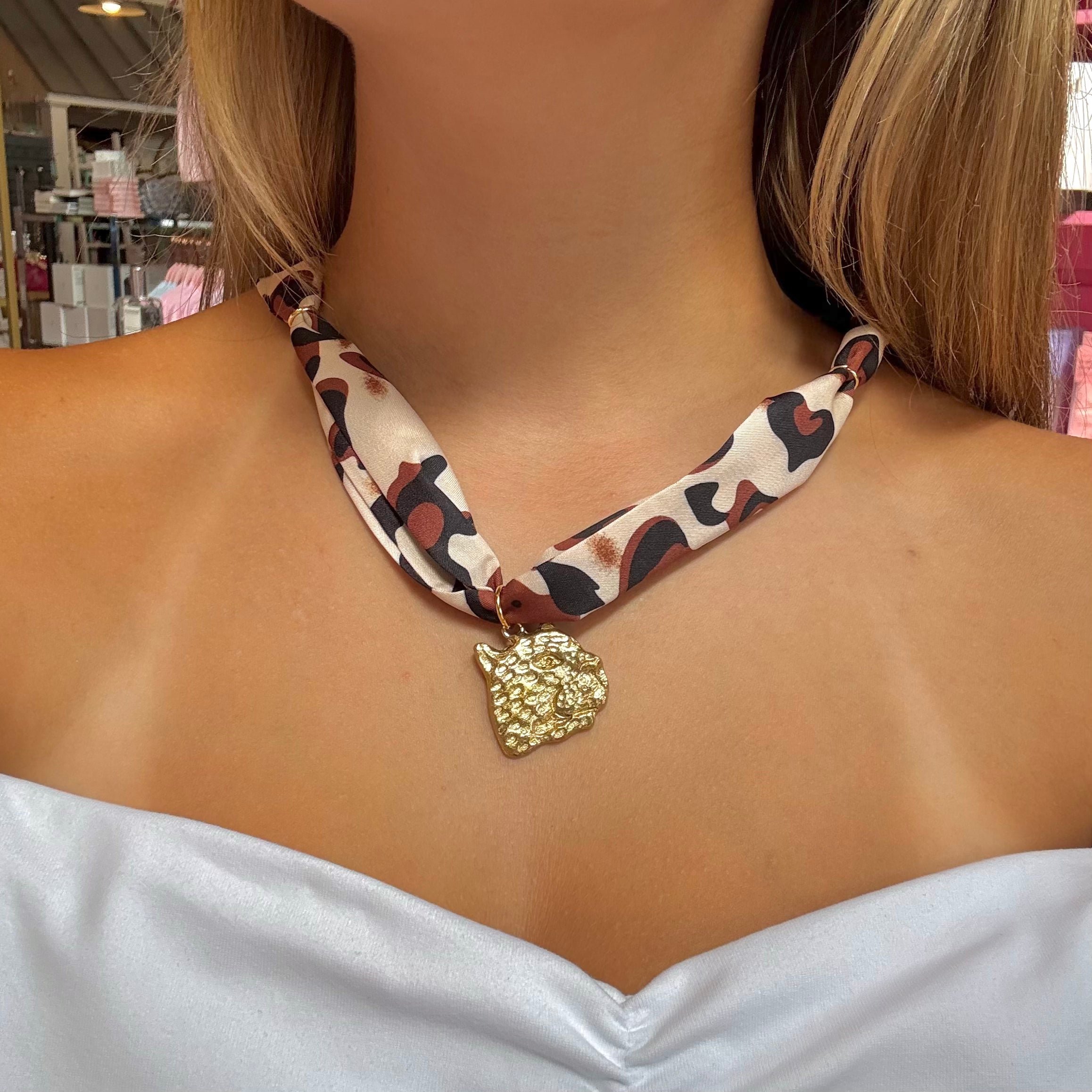 Wild Side Scarf Necklace