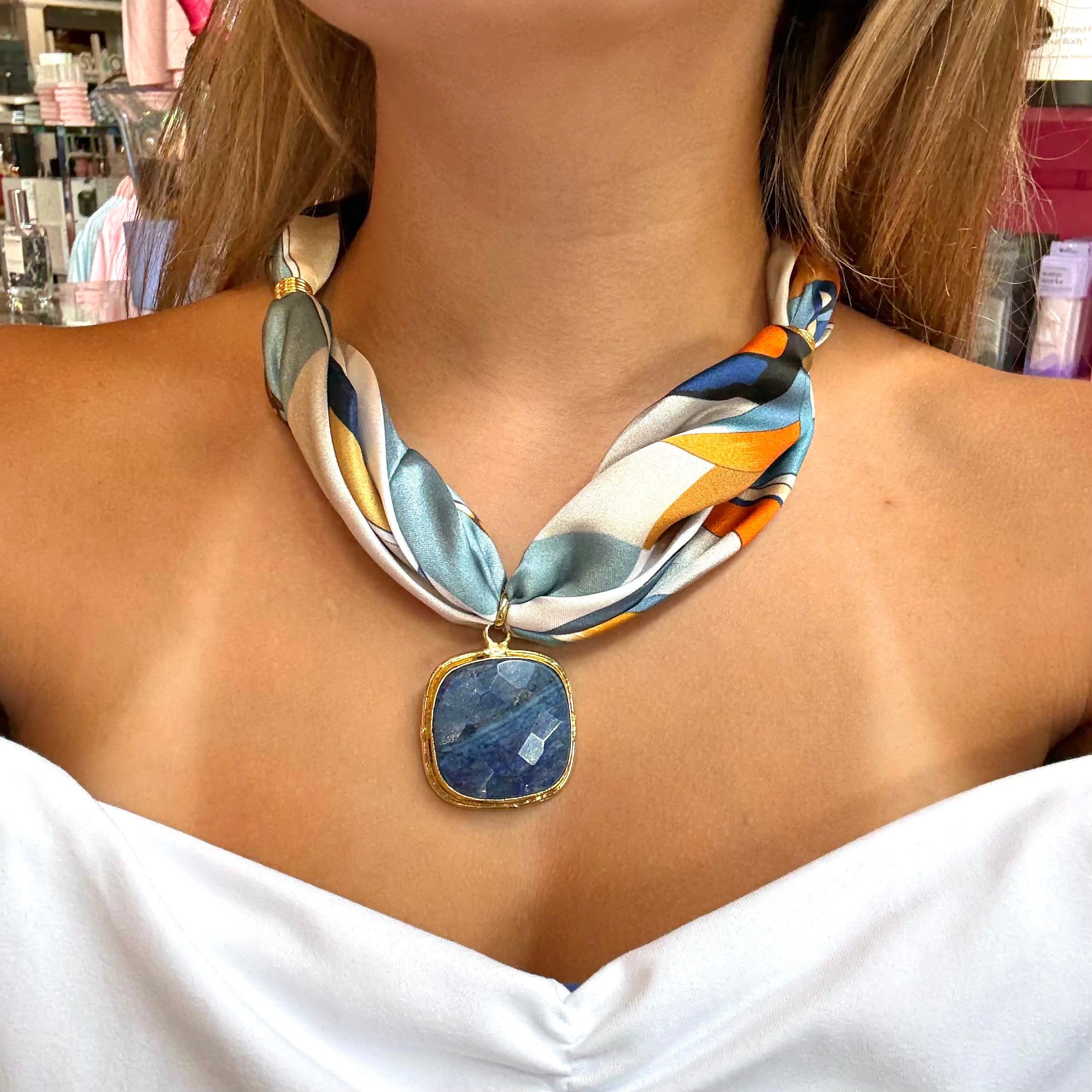 Blue Ridge Gold Scarf Necklace