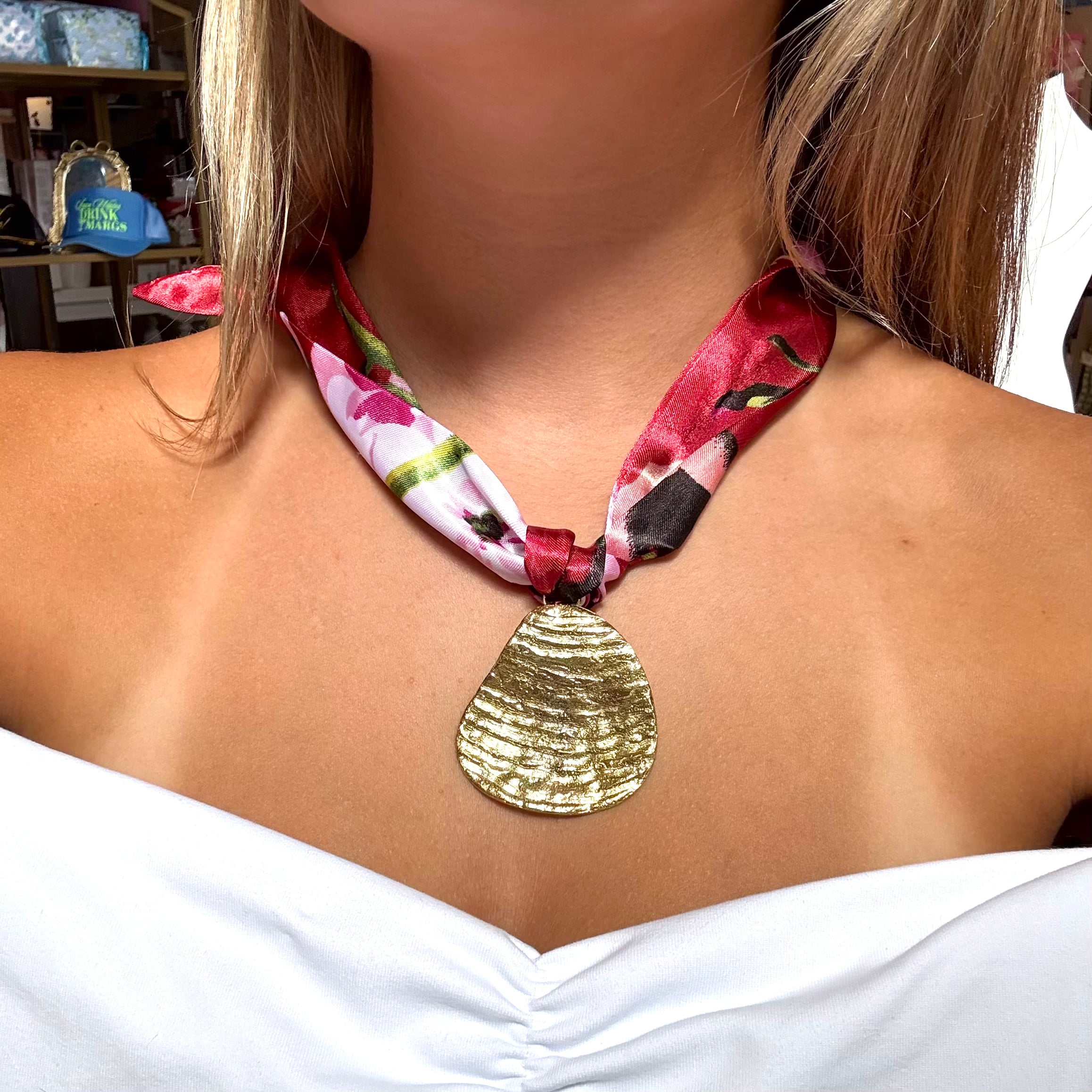 Harvest Glow Scarf Necklace