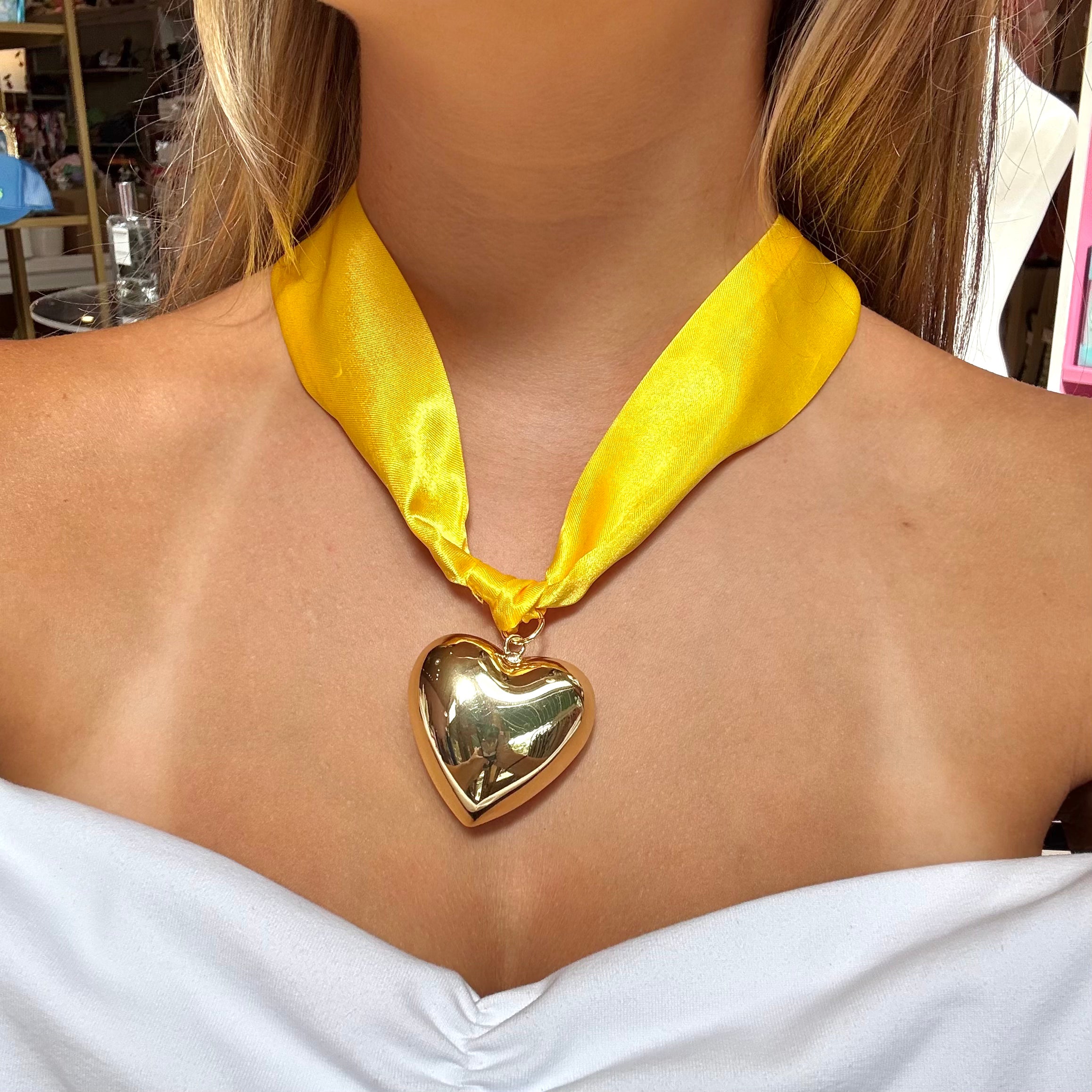 Varsity Heart Scarf Necklace