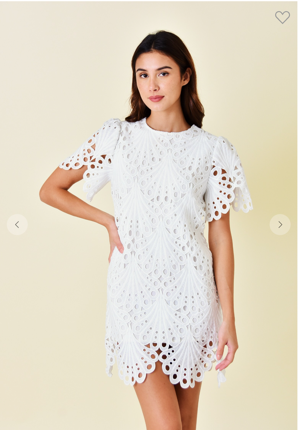 Blushing Belle Scallop Lace Dress