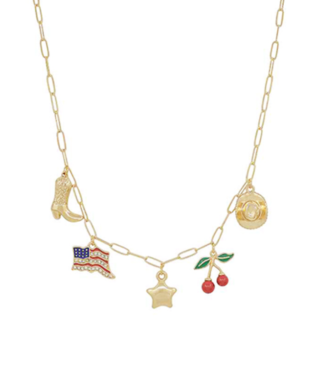 Stars and Stripes Charm Necklace