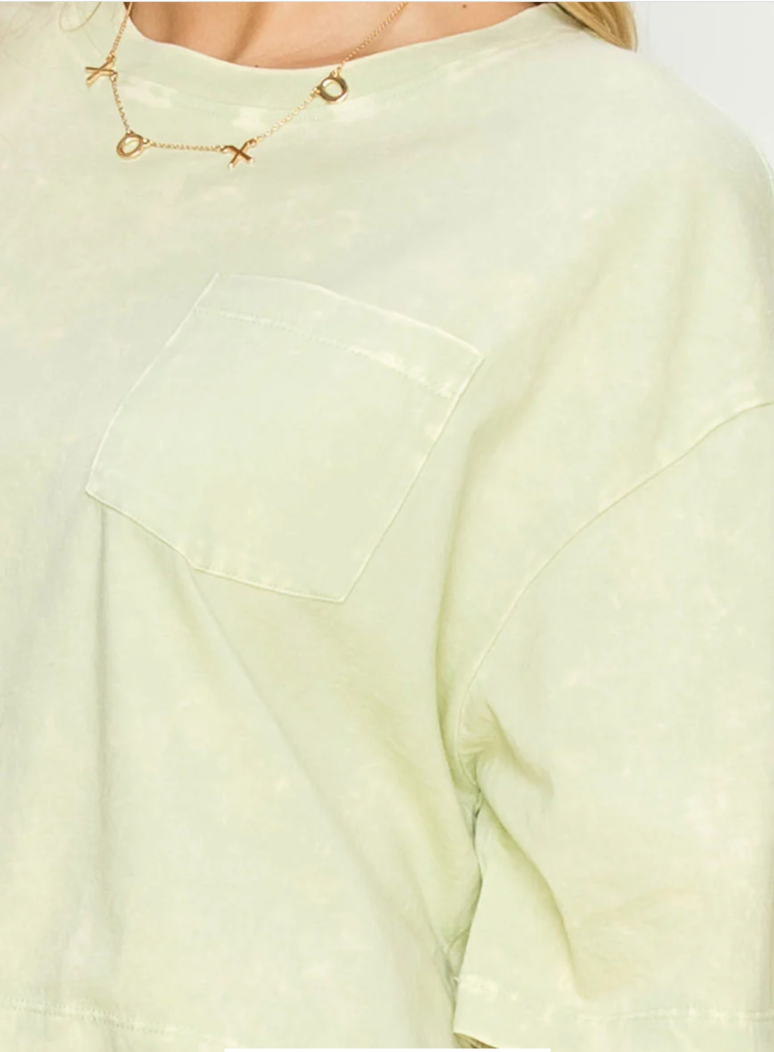 On Repeat Pocket Tee In Pastel Green