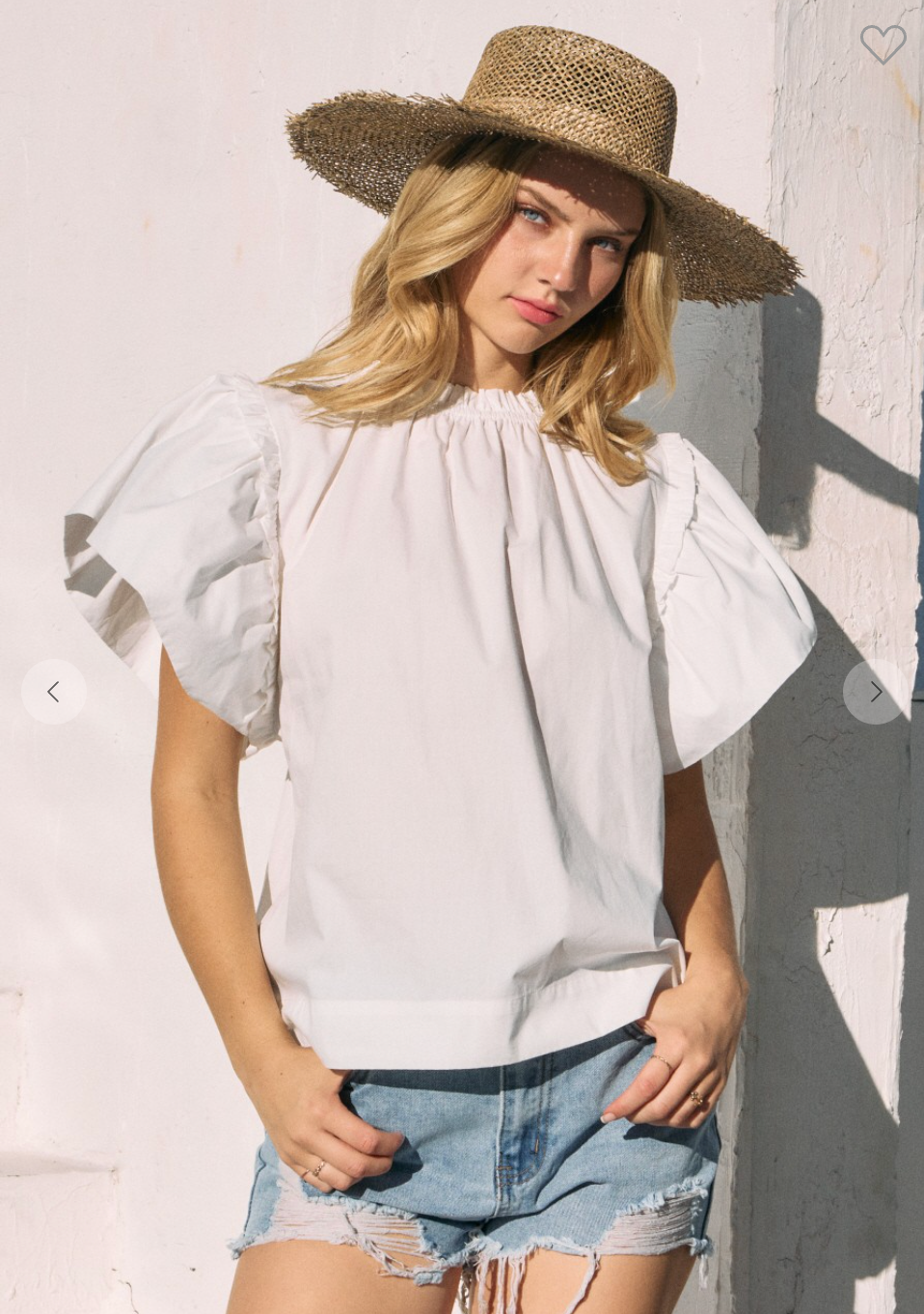 Frill Seeker Poplin Top