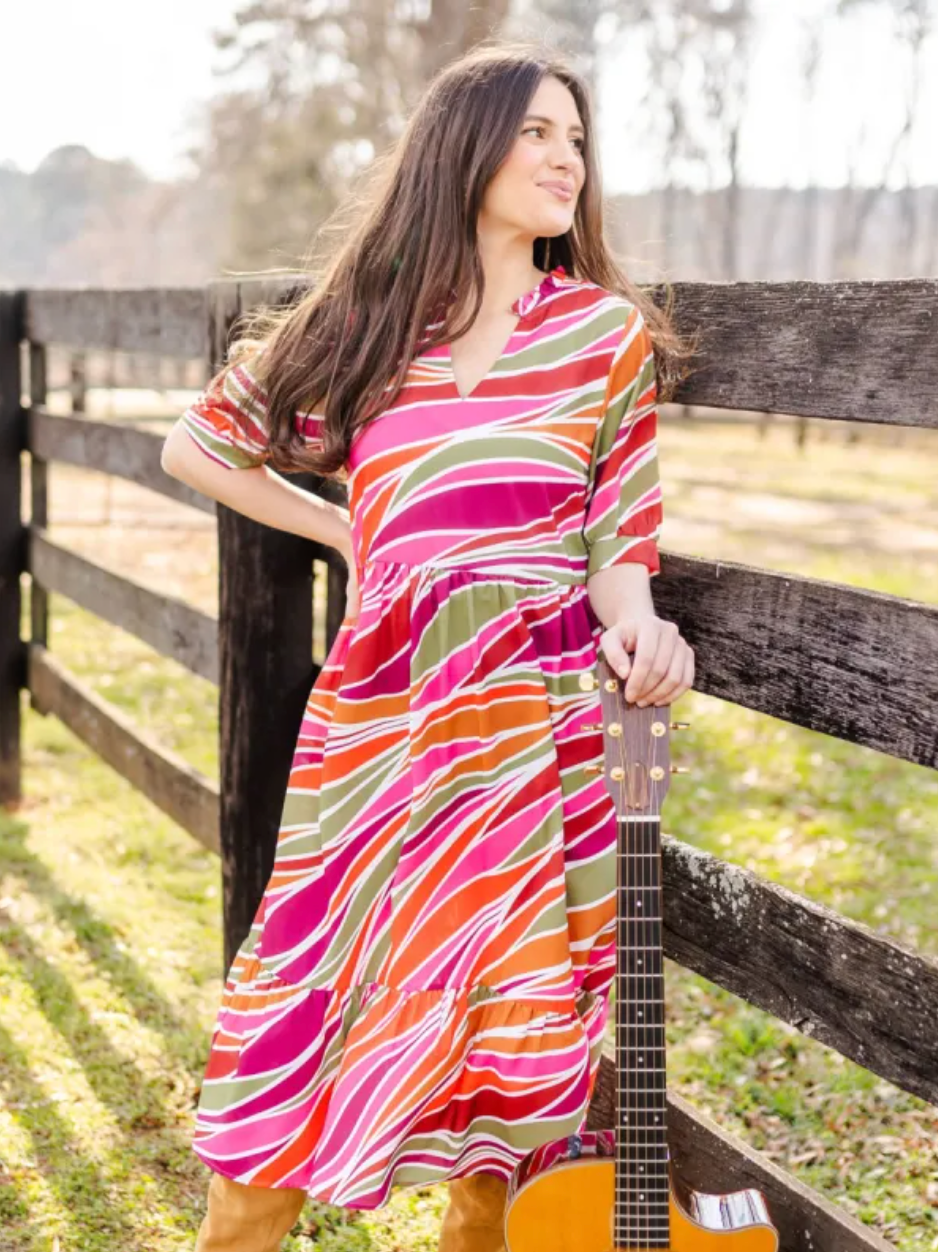 Tessa Dress In Sahara Winds Pink