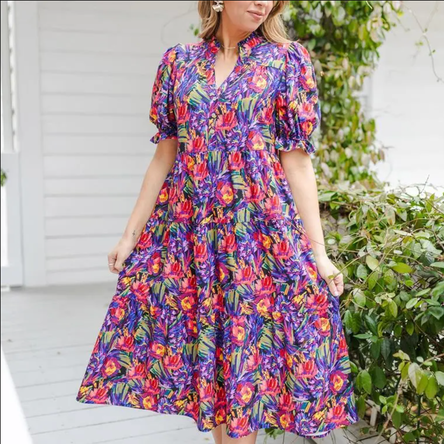 Evie Dress In Wanderlust Multi