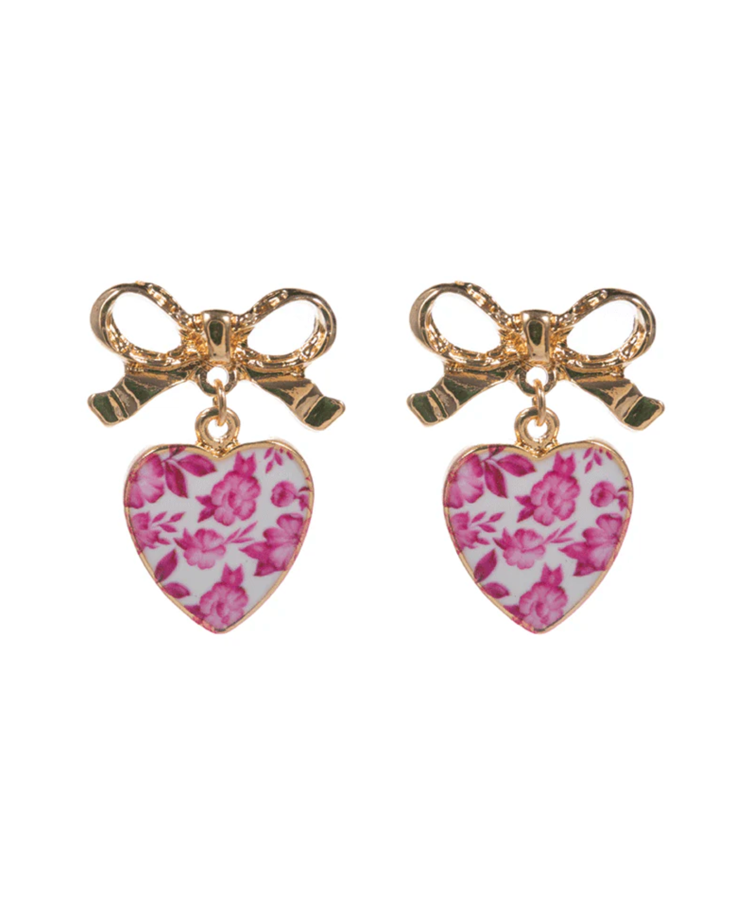 Forever Fancy Heart Earrings In Pink