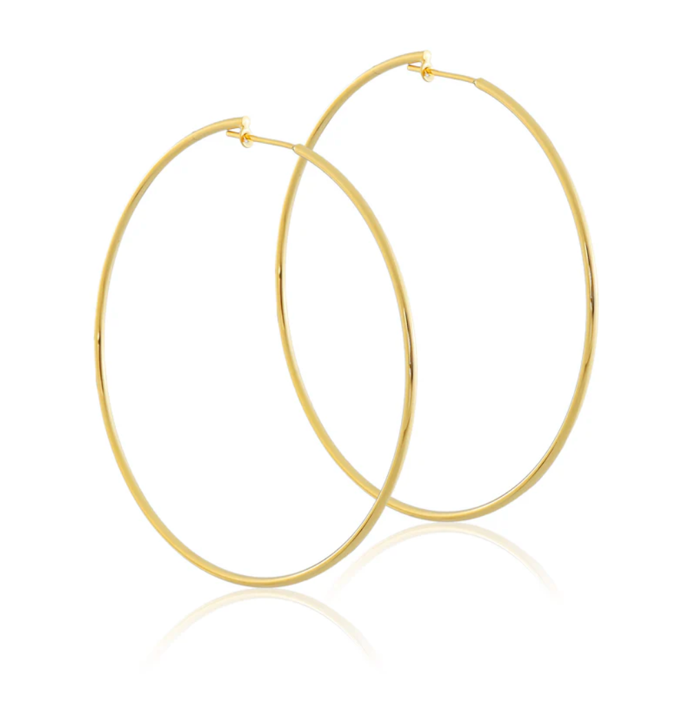 Lisa Eternity Hoops in Shiny 18K Gold Plated