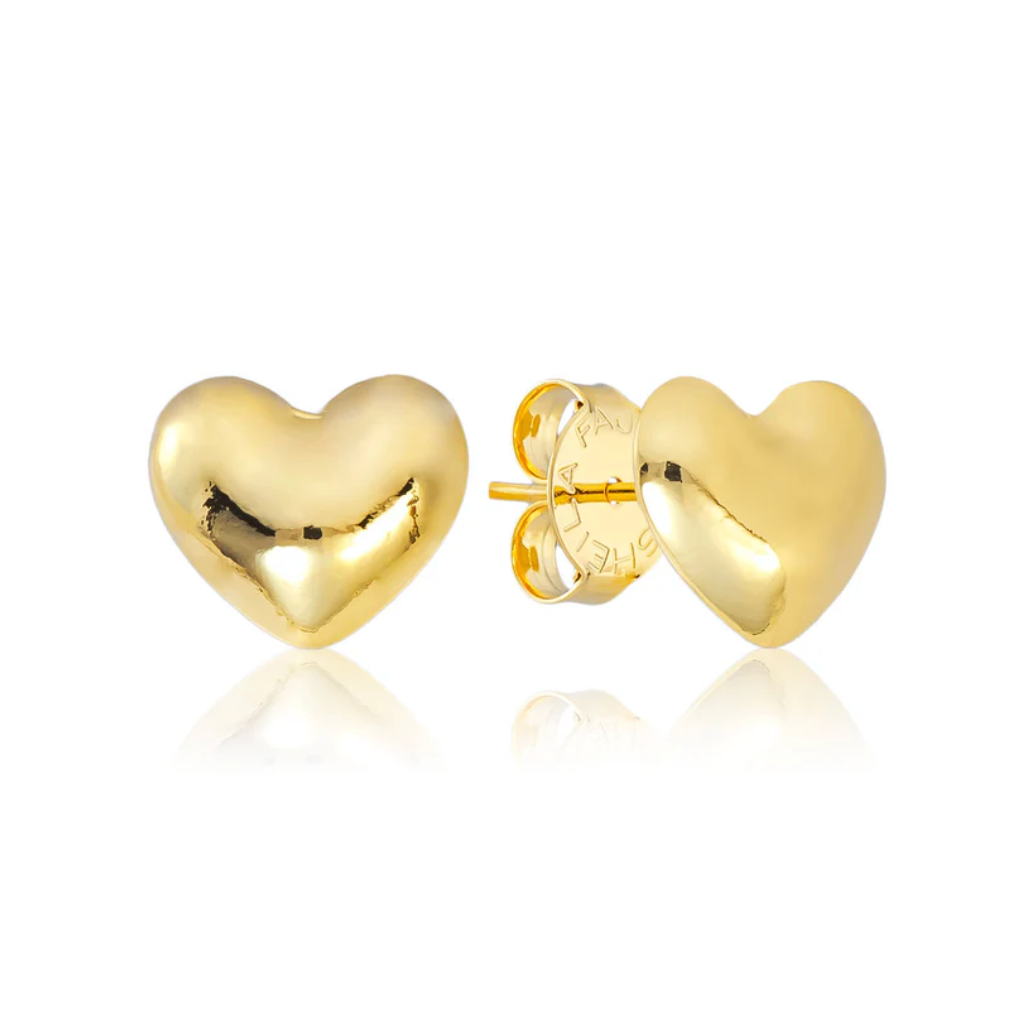 Petite Mercy Studs in Brushed 18K Gold Plated