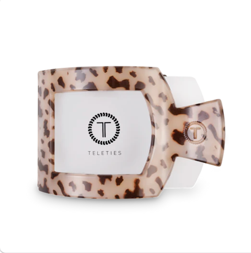 Blonde Tortoise Large Flat Square Clip
