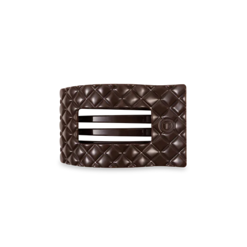 Truly Taupe Quilted Small Flat Rectangle Clip