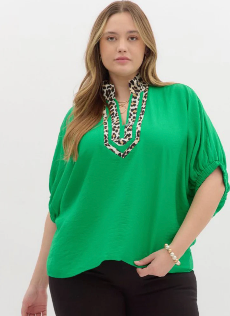 The Savannah Top In Green