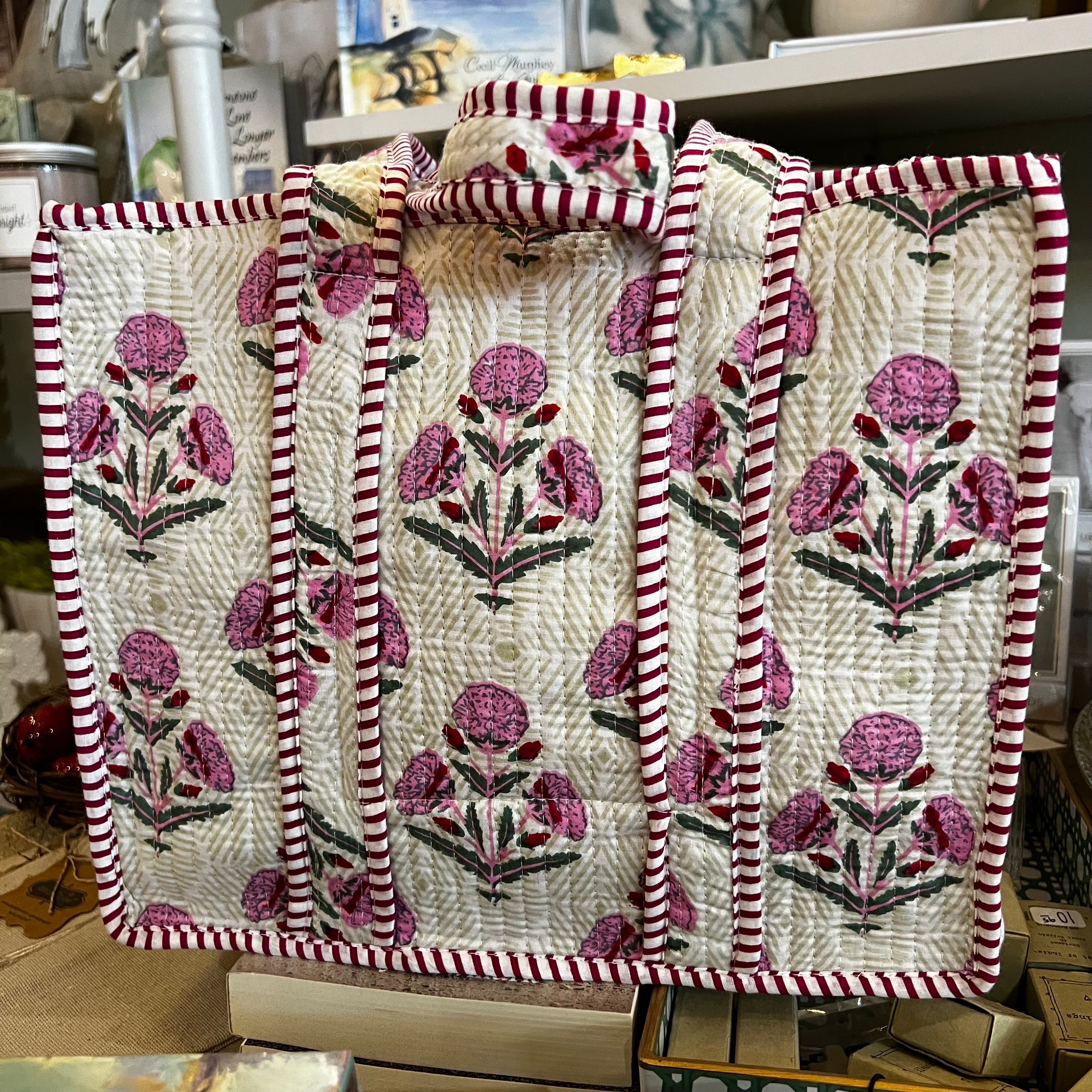 Mini Quilted Tote In Laguna