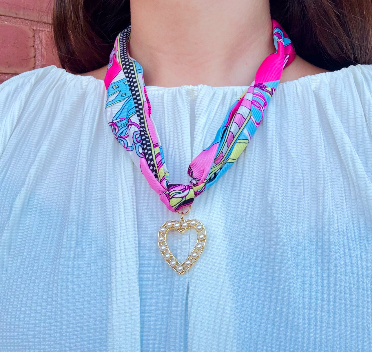 Pearl Crush Scarf Necklace
