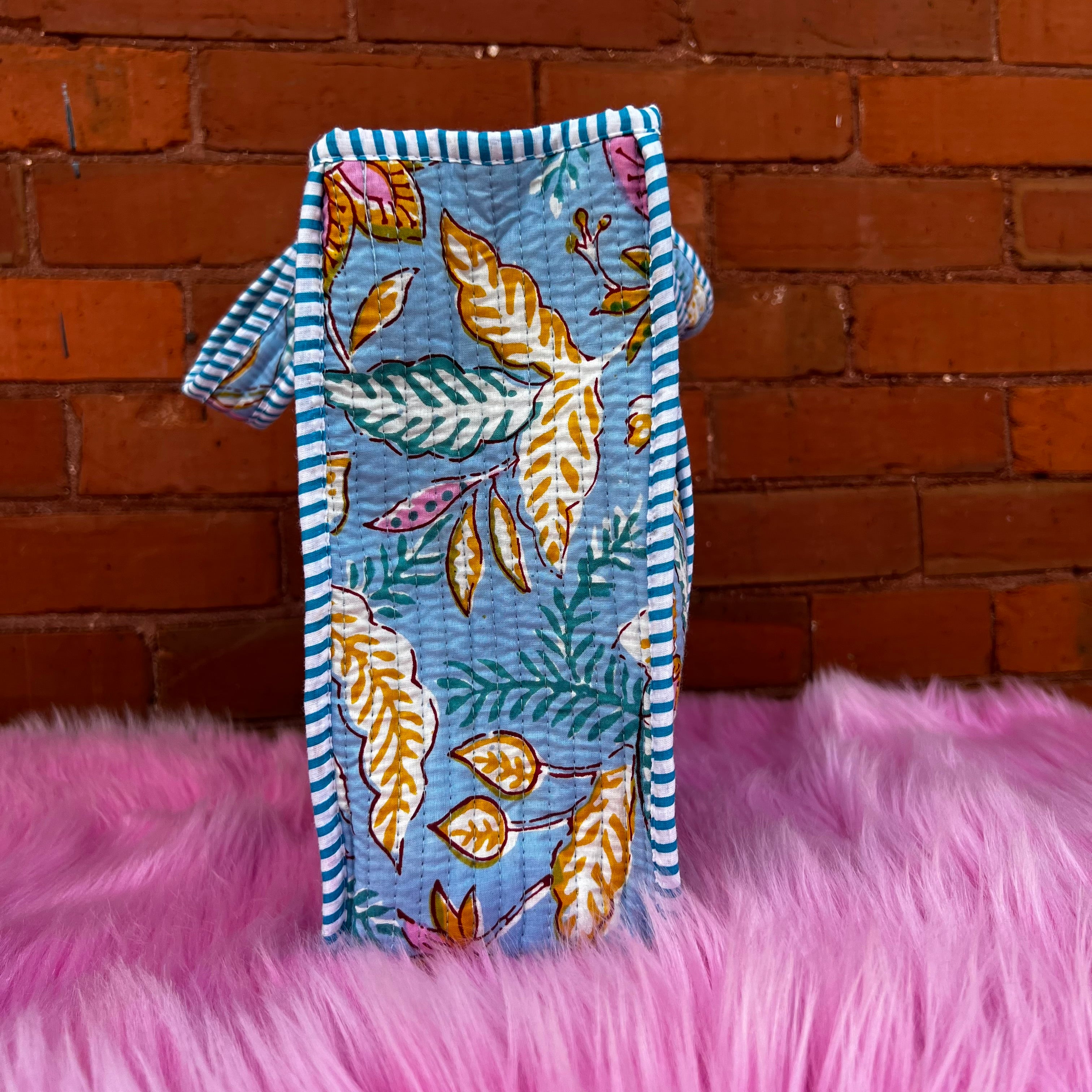 Mini Quilted Tote In Morning Glory