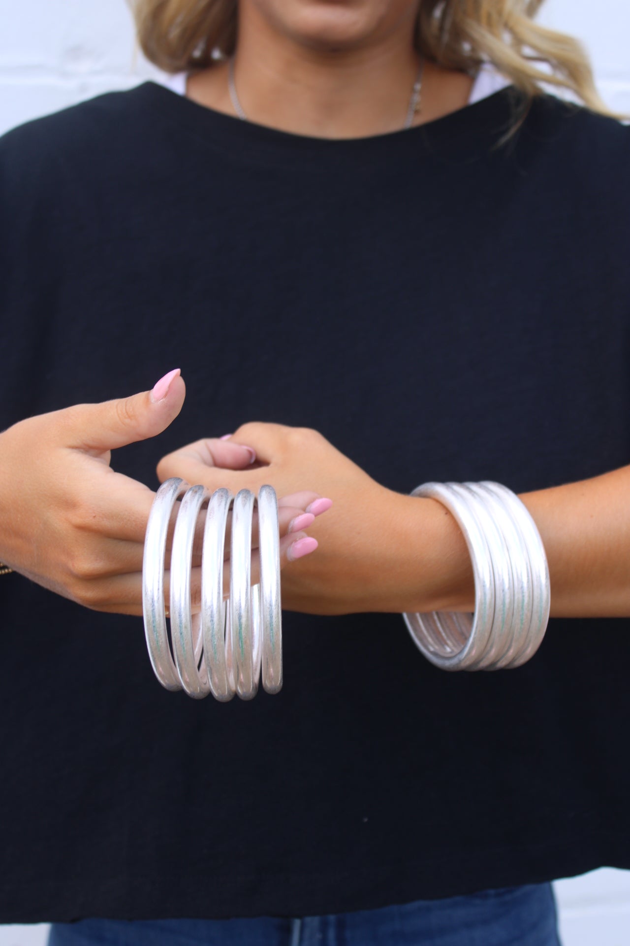 Modern Classic Matte Silver Bangle