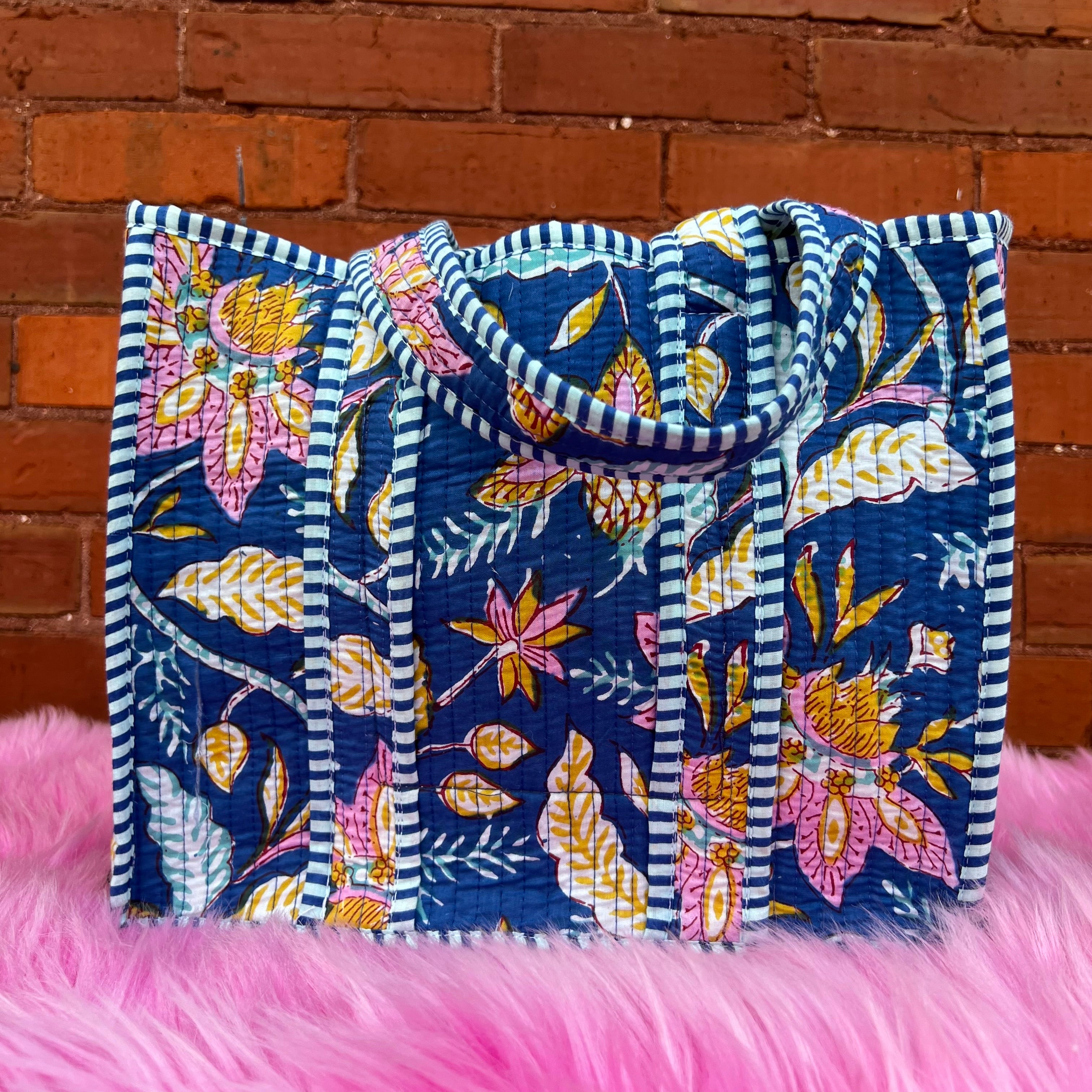 Mini Quilted Tote In Drift Away