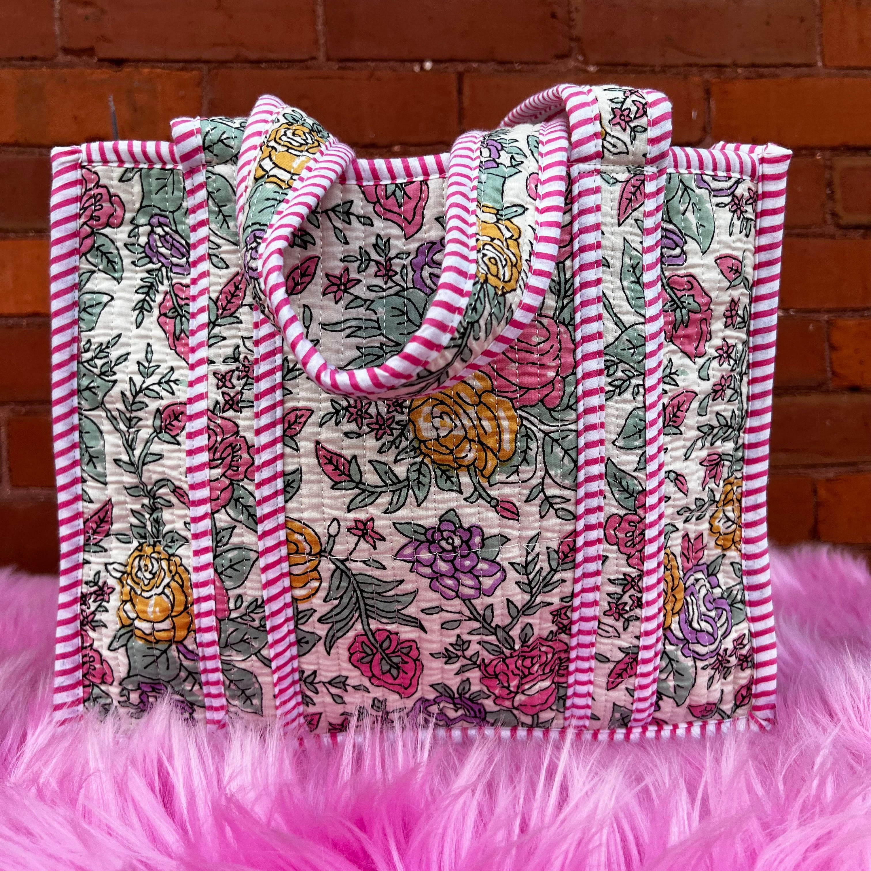 Mini Quilted Tote In Garden Party