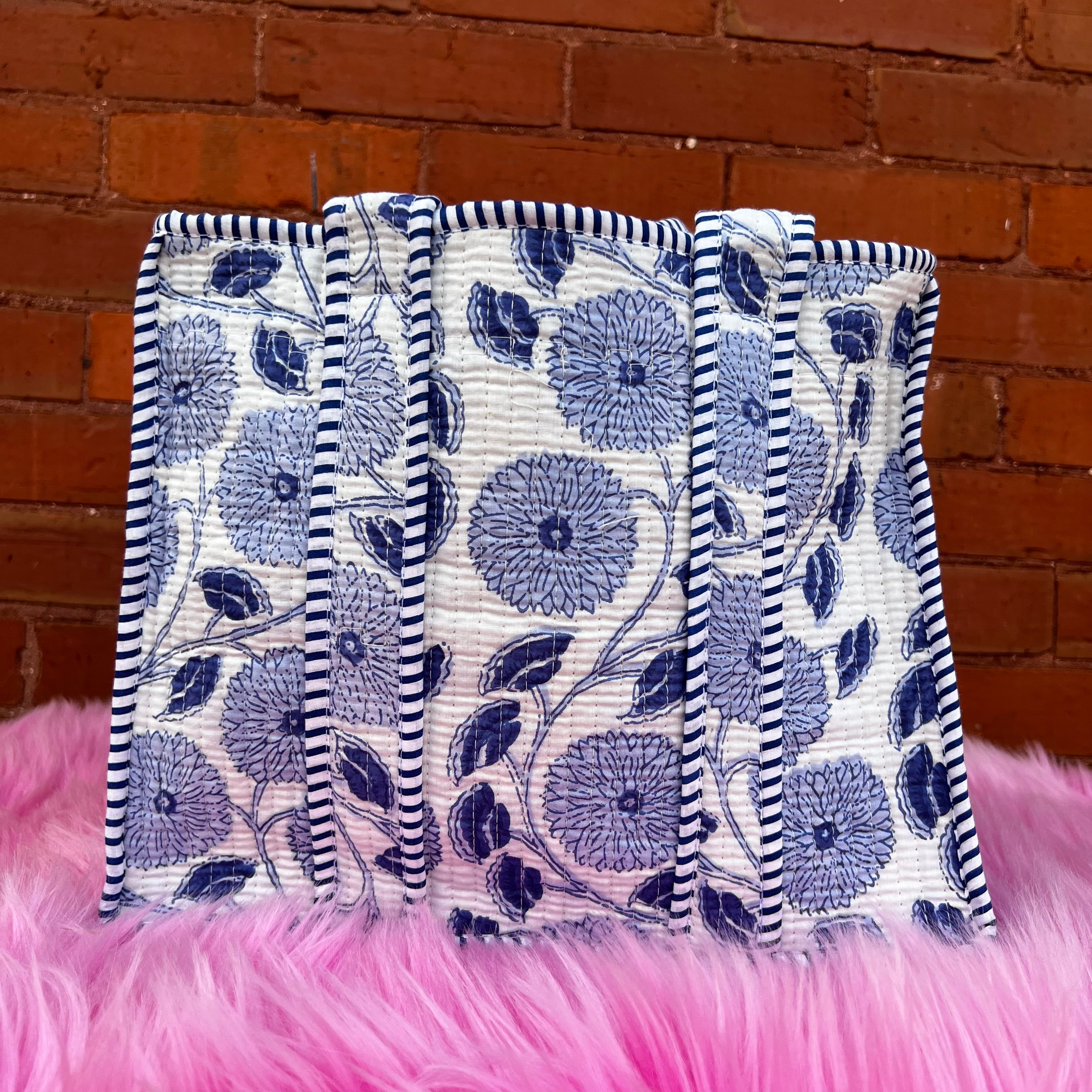 Mini Quilted Tote In Coastal Cutie