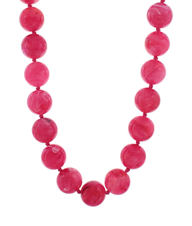 Sweet As Sugar Necklace In Hot Pink