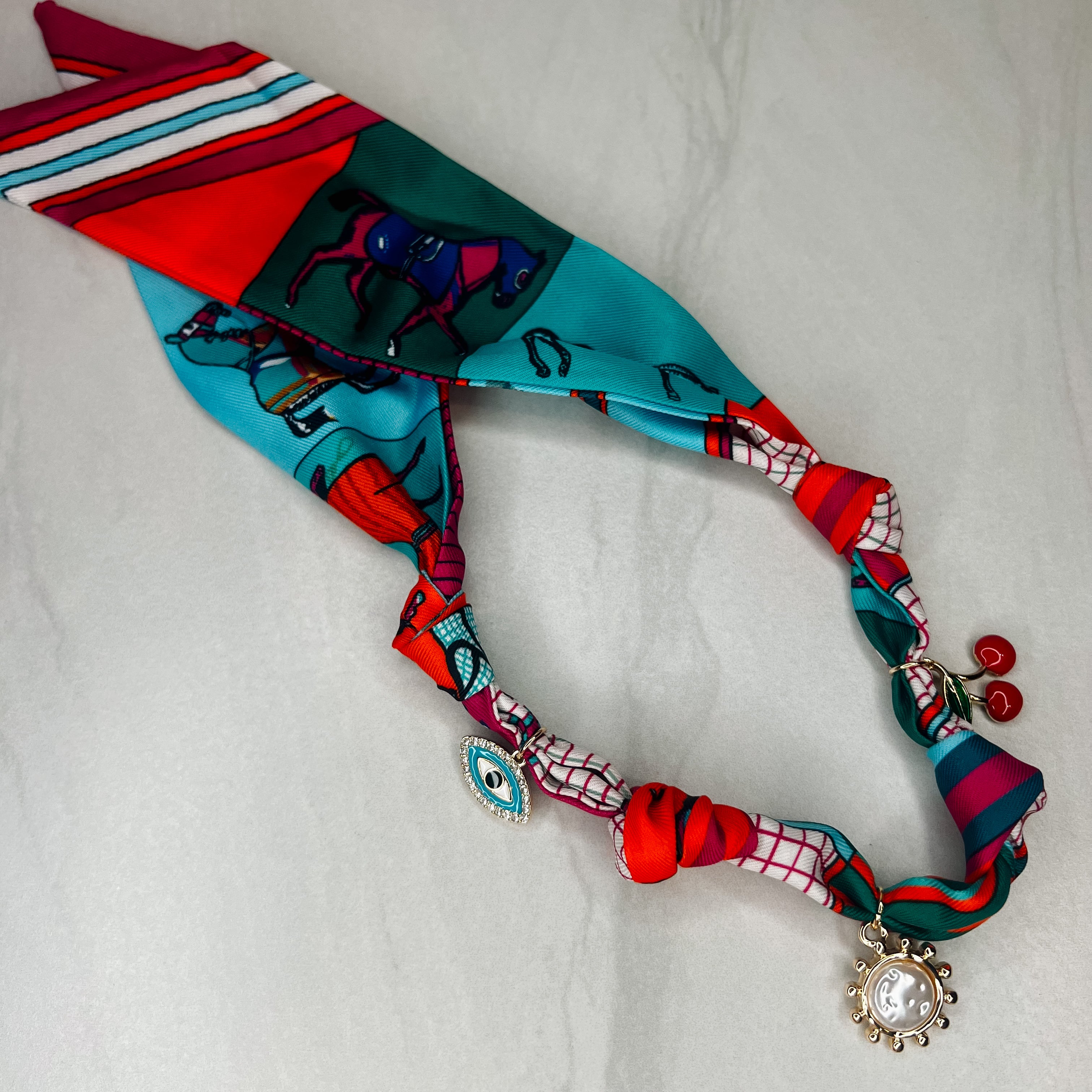 Eyes On Me Scarf Necklace