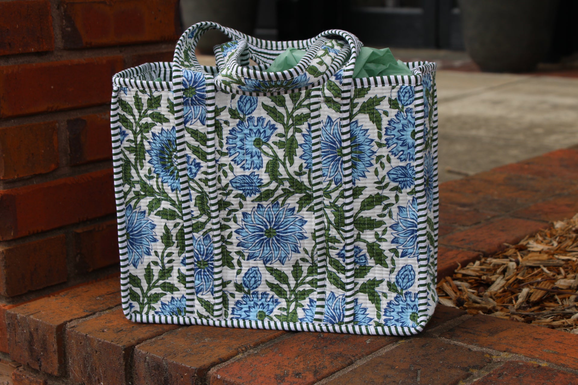 Mini Quilted Tote In Bloom + Ivy