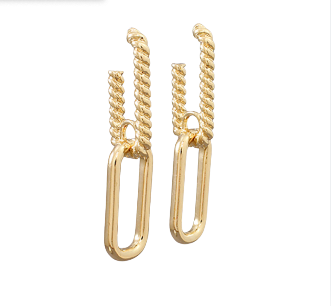 All About It Link Earrings In Gold