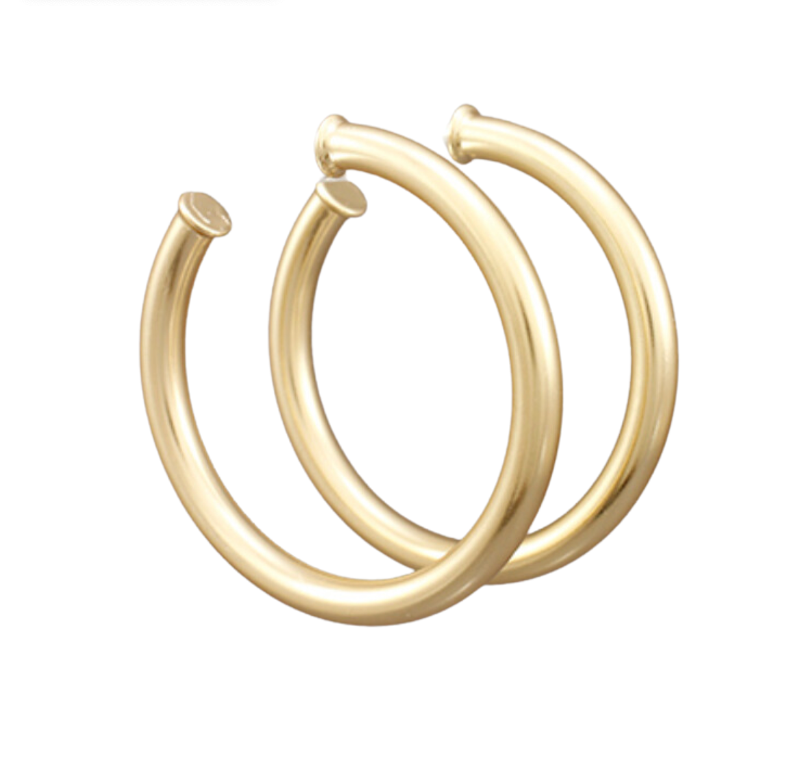 Everyday Emilie Hoops In Matte Gold