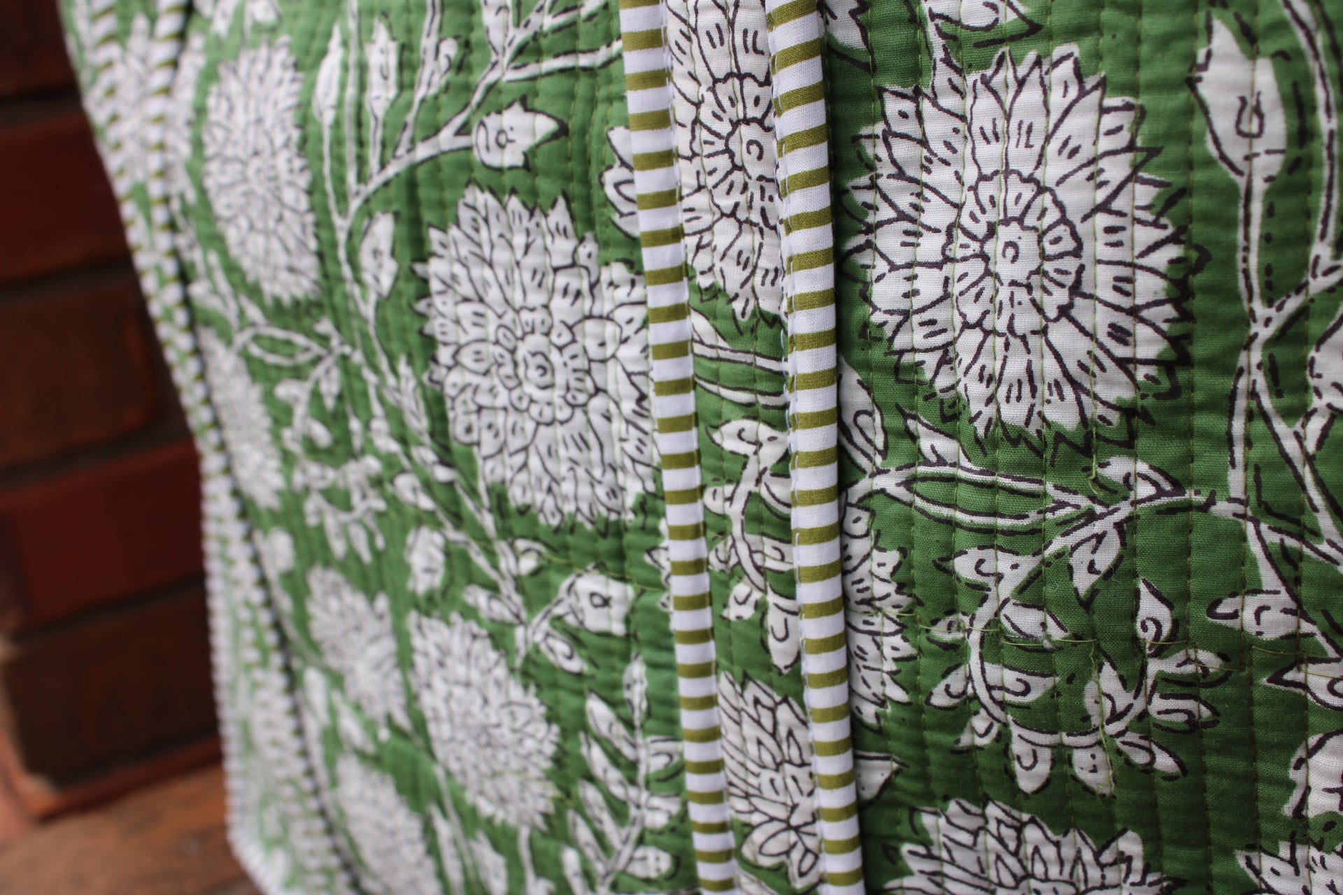 Mini Quilted Tote In Olive Grove