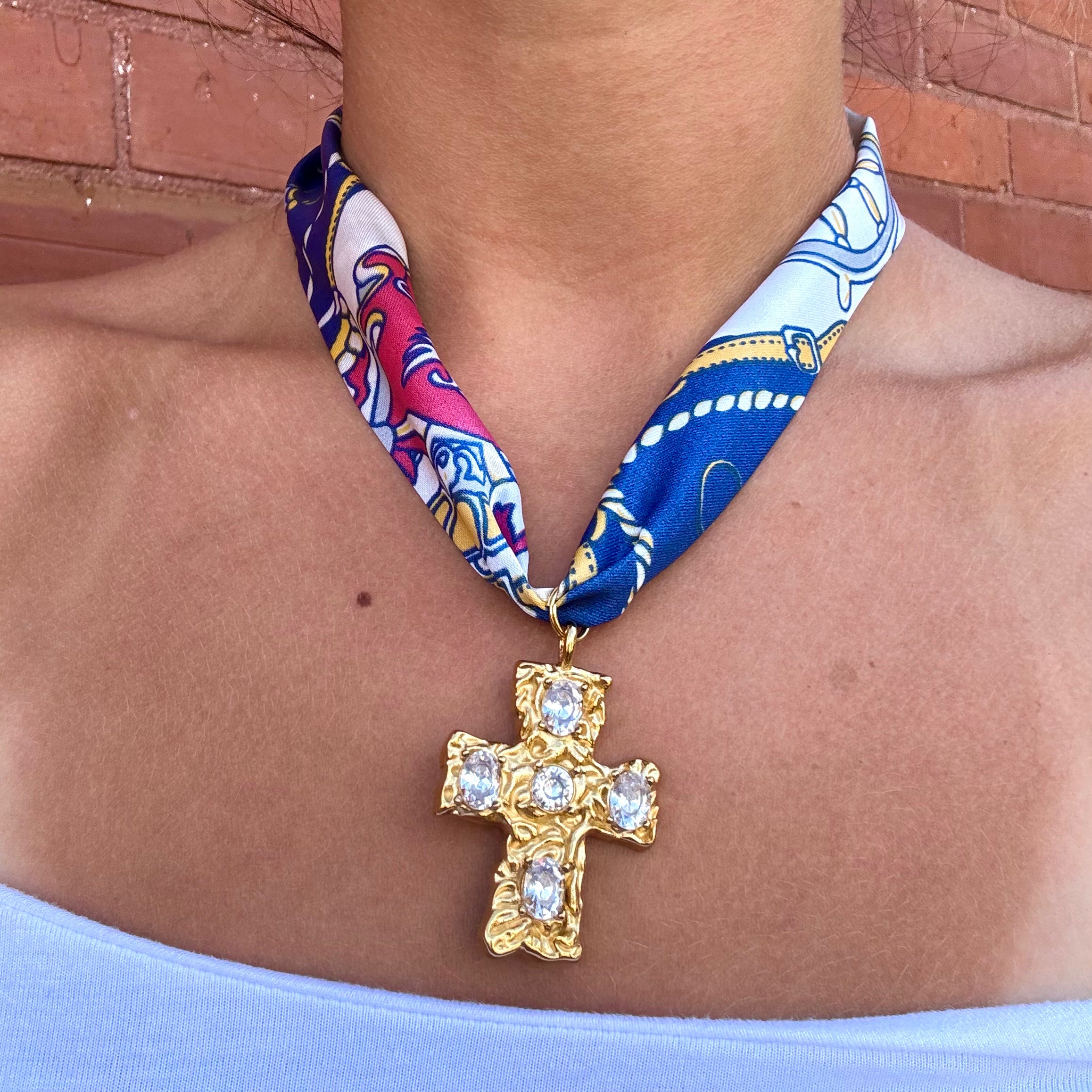 Lock and Luxe Scarf Necklace