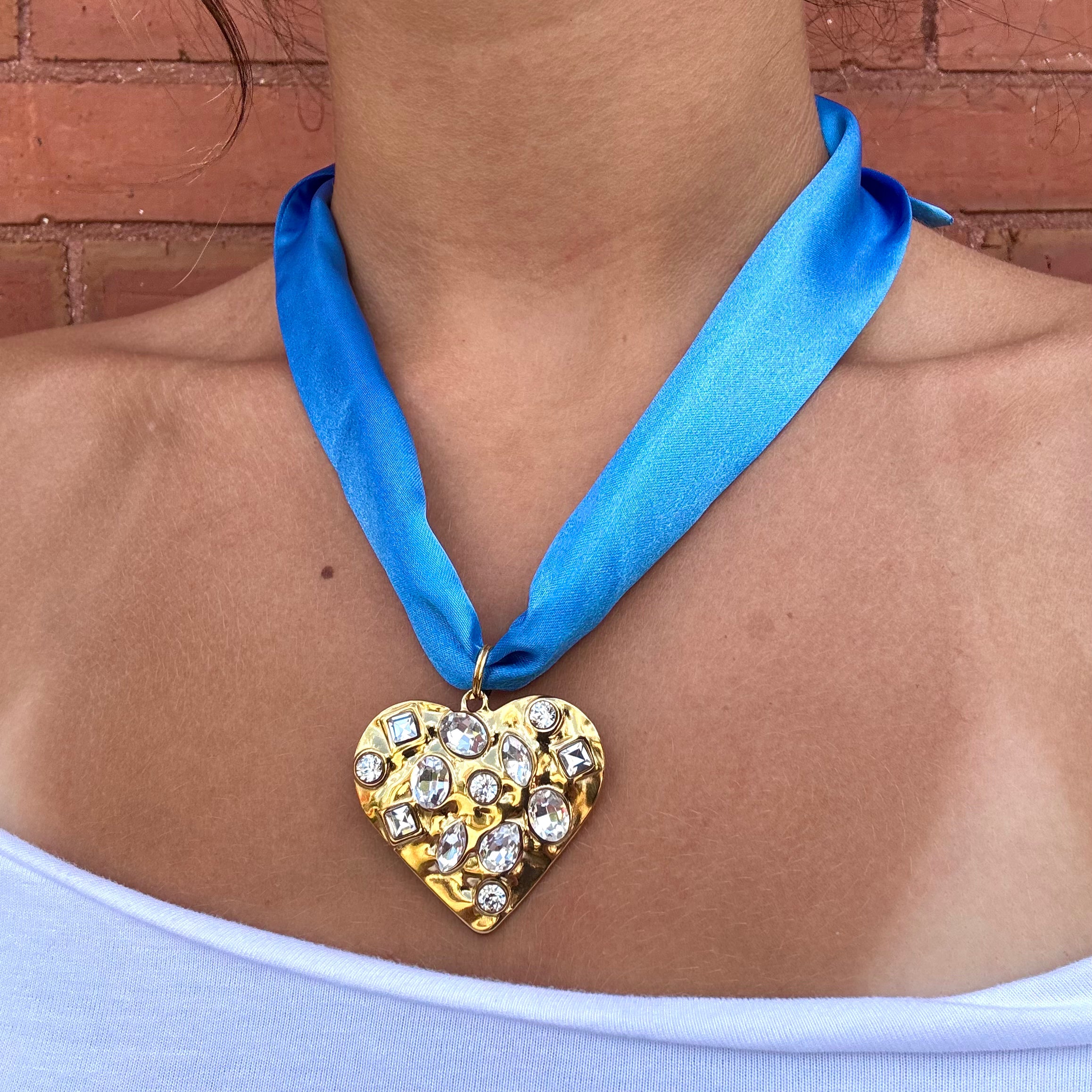Blue Crush Scarf Necklace