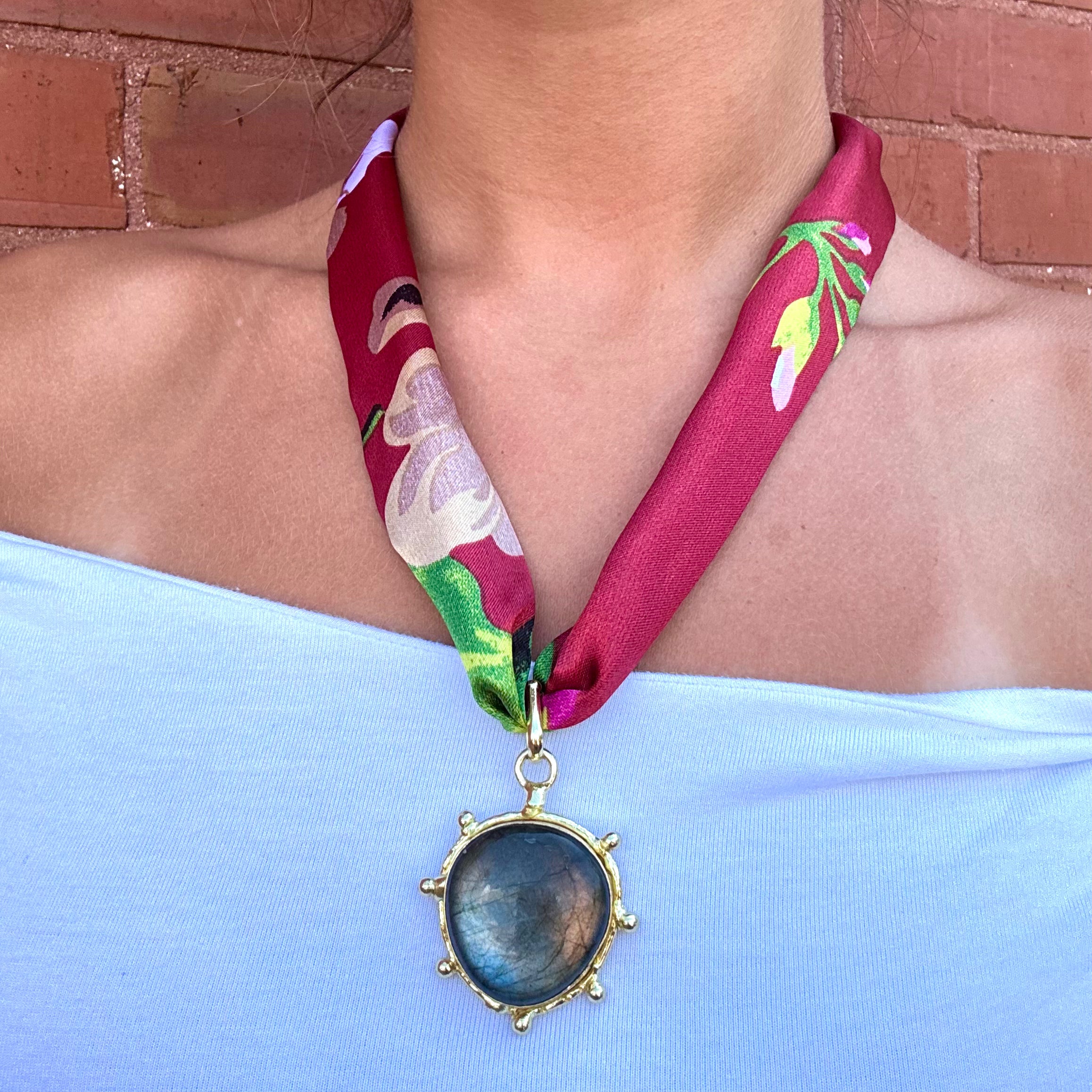 Sienna Glow Scarf Necklace