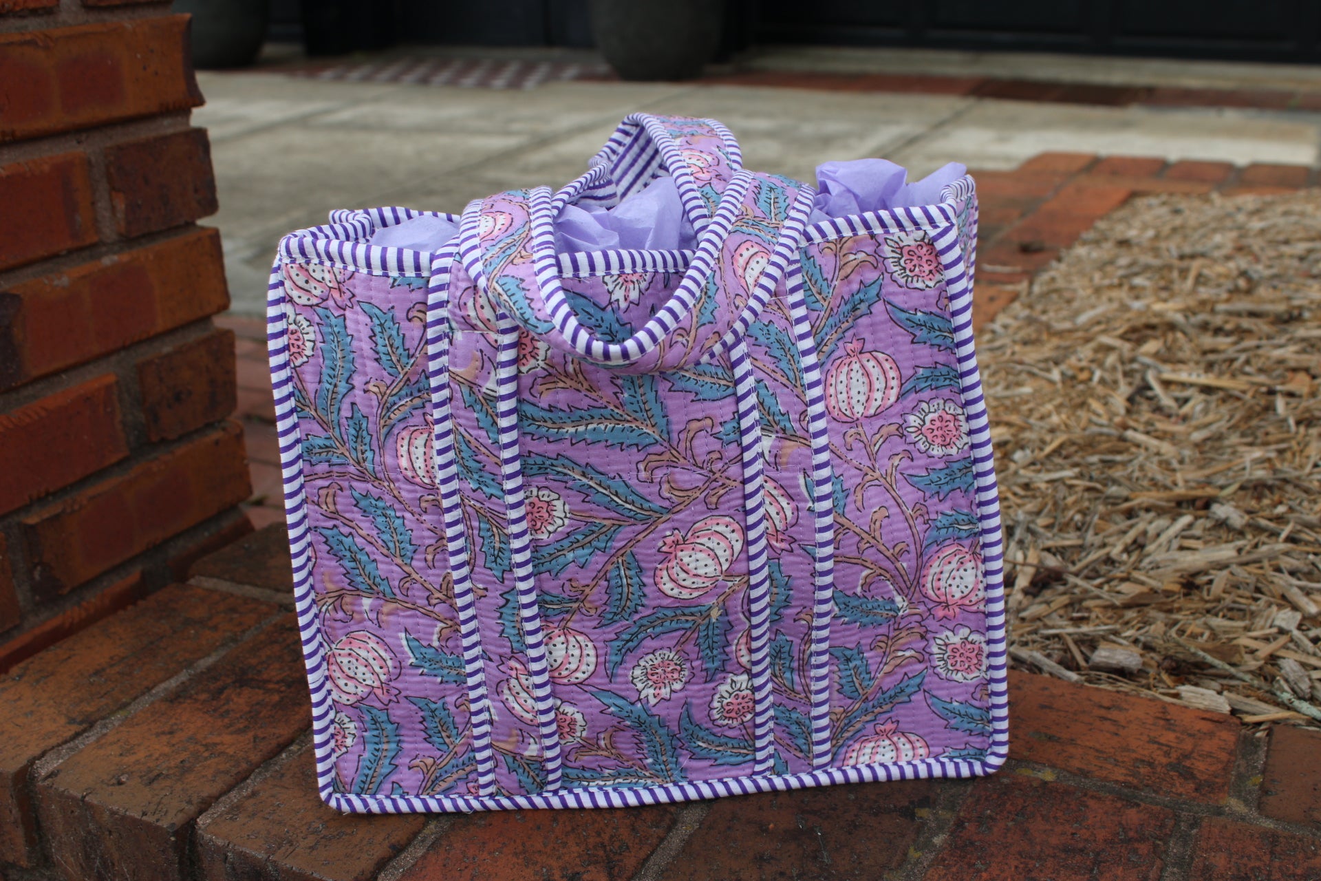 Mini Quilted Tote In Sunday Brunch