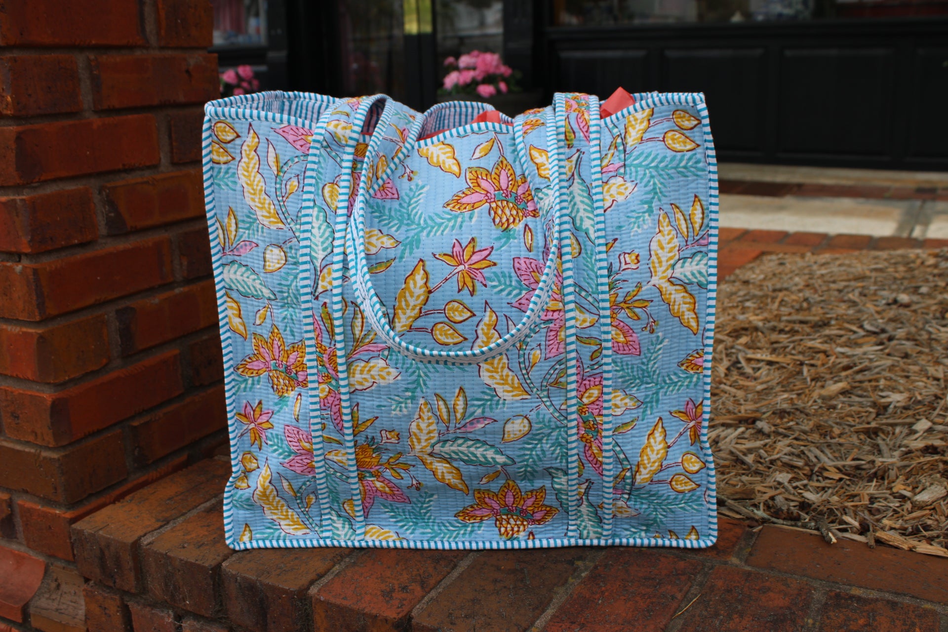 Quilted Tote In Morning Glory