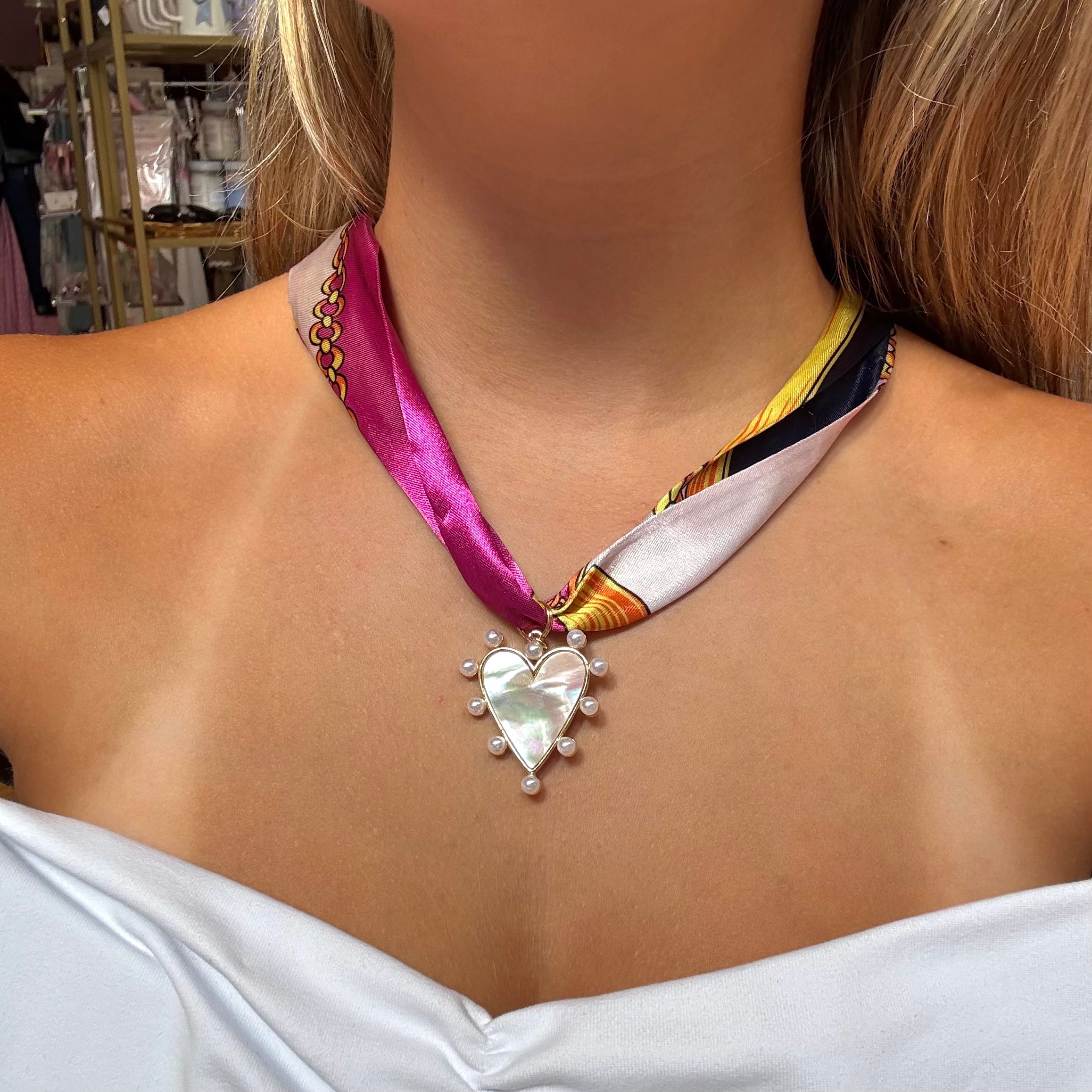 Locked In Love Scarf Necklace