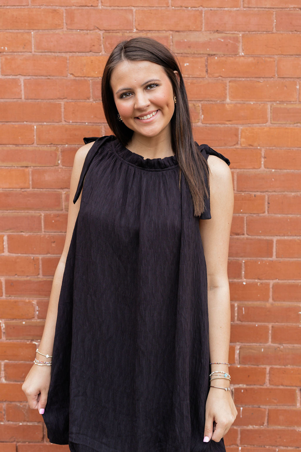 Bubble and Bows Dress In Black