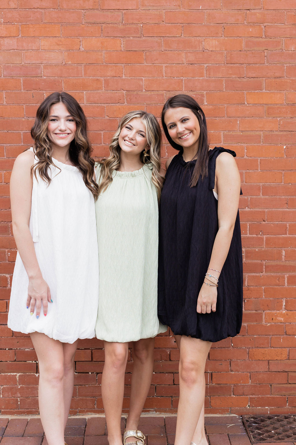 Bubble and Bows Dress In White