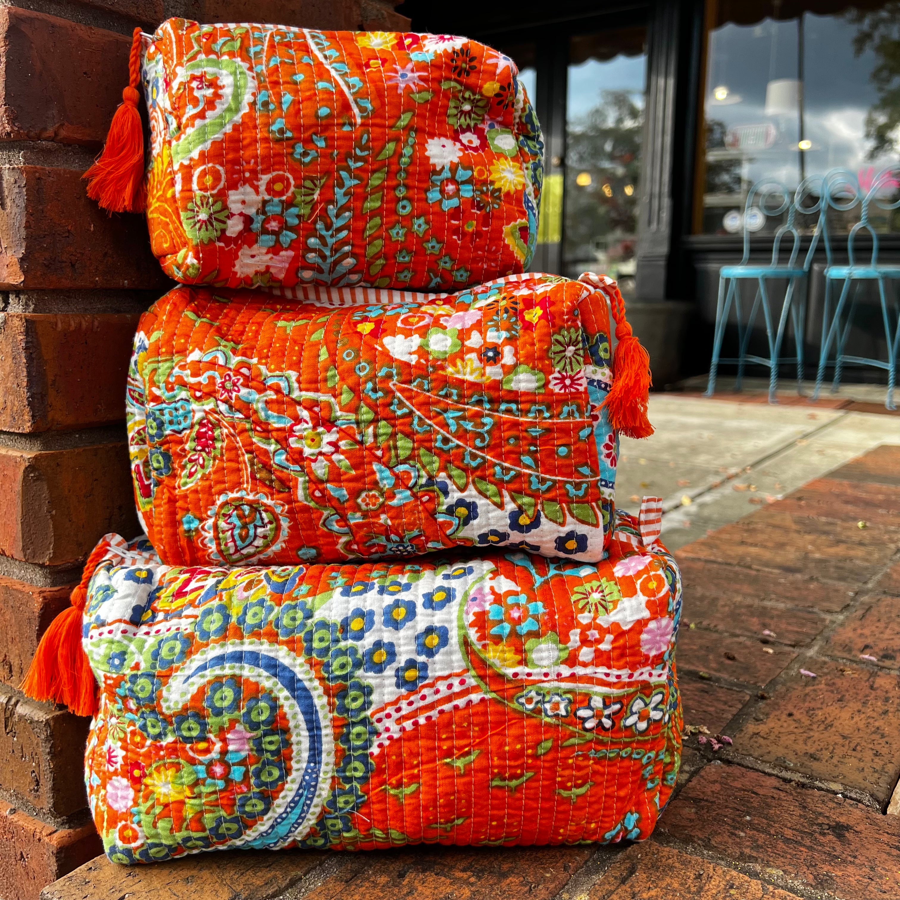 Glam + Go Bag in Tangerine Twist