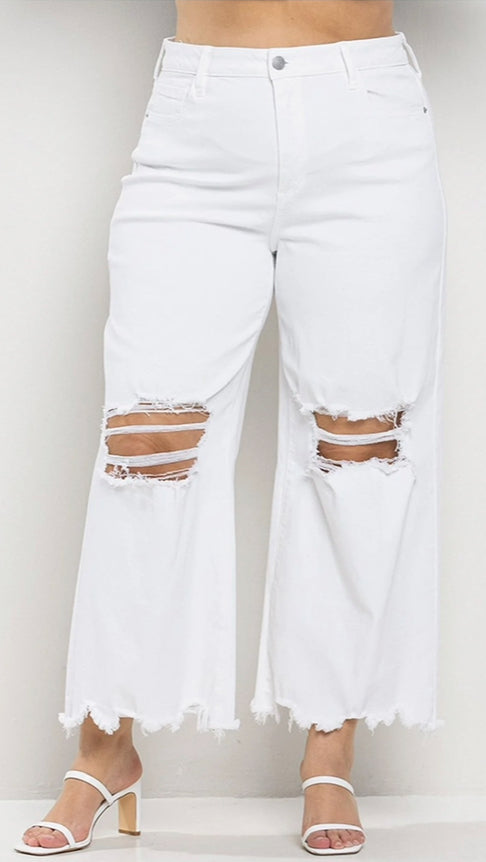 Smith Cropped Jeans in White