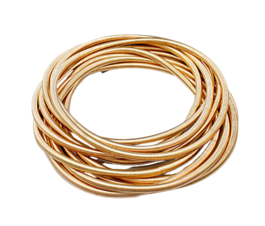 Guitar String Bracelets In Gold