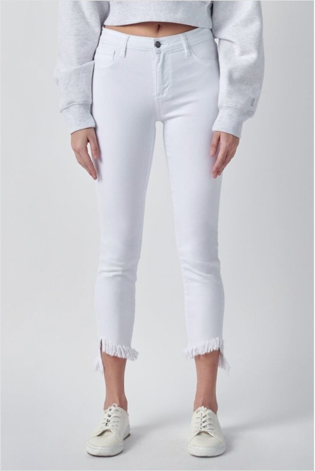 Raleigh Cropped Jeans In White